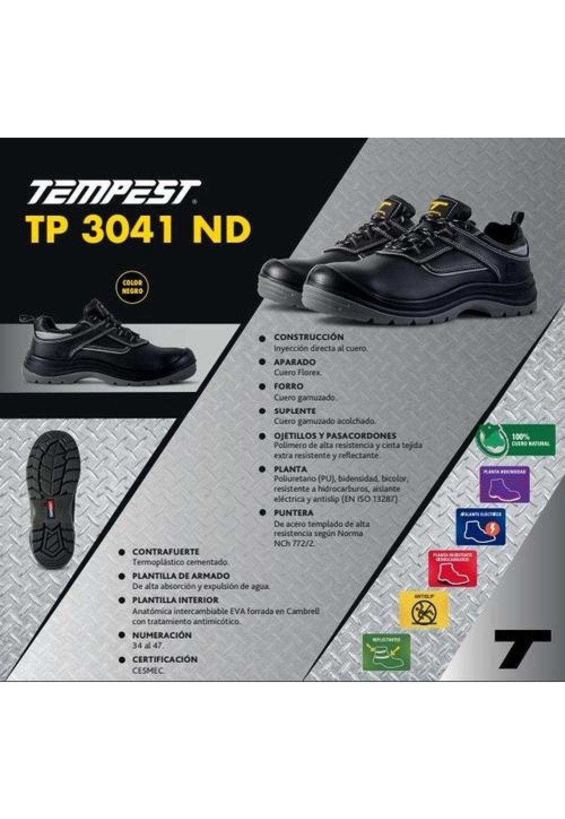 Zapato Seguridad Tempest 3041 N-2