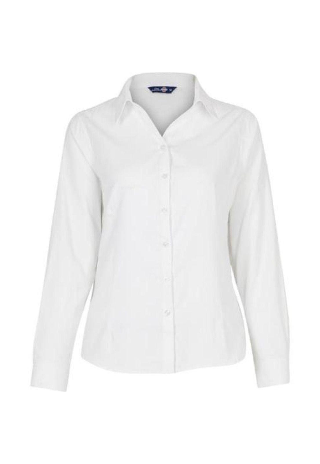 Blusa Oxford Light Manga Larga Mujer-0