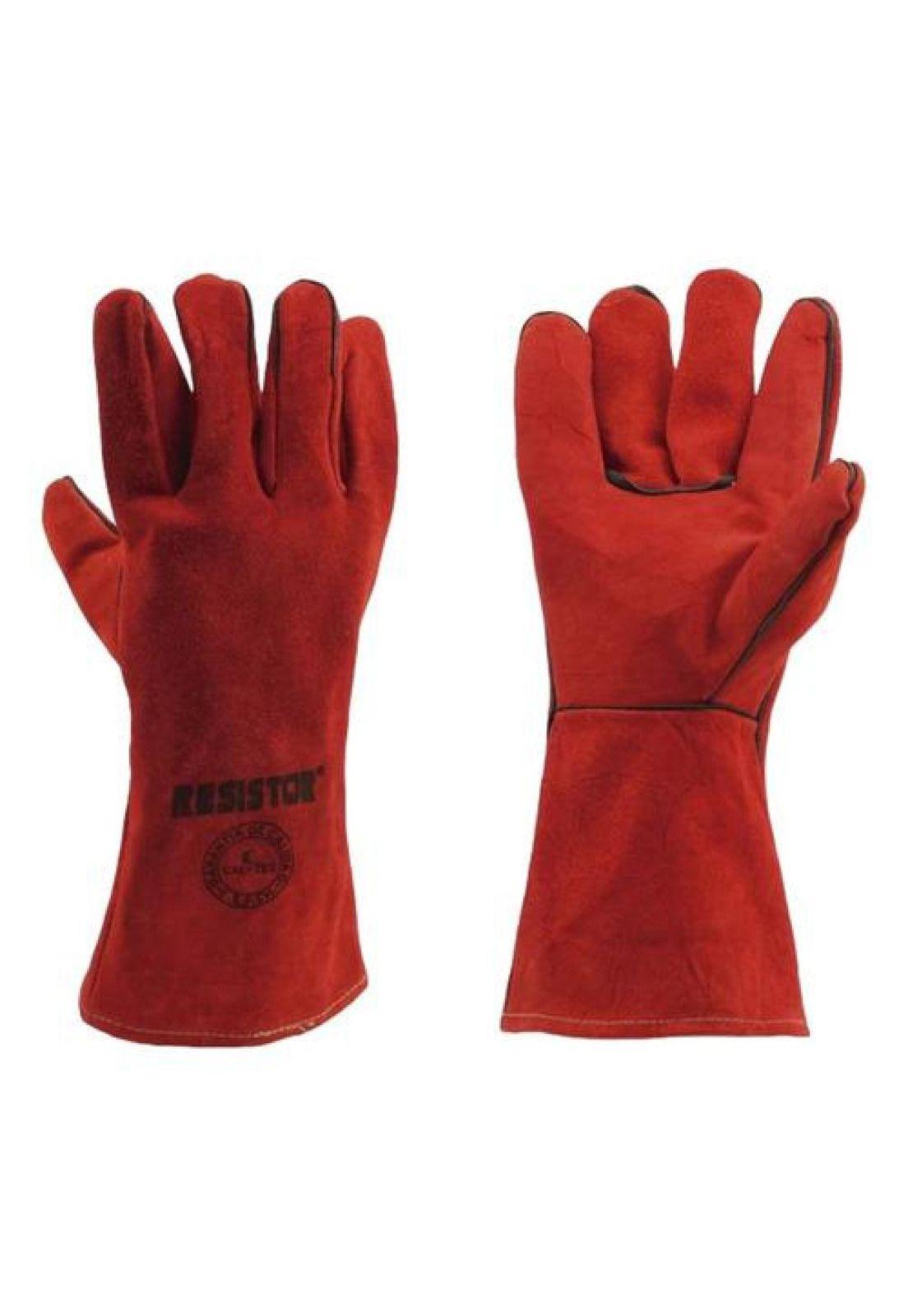Guante Soldador Descarne Rojo-0