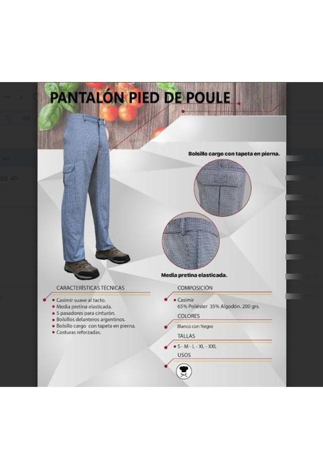 Pantalón Cocina / Chef Pied De Poule-2