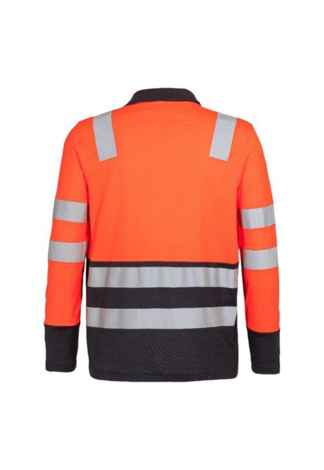 Polera Cuello Pique Alta Visibilidad Bi Color M/l Hombre-3
