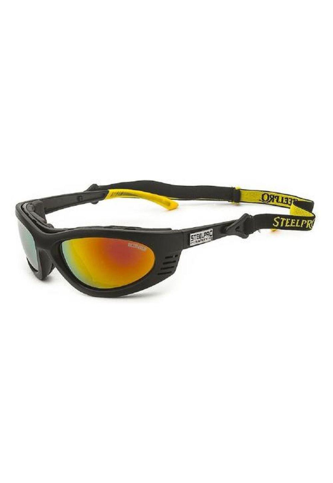 Lente Steelpro Turbine Gt Gris Marco Negro Revo Rojo-2