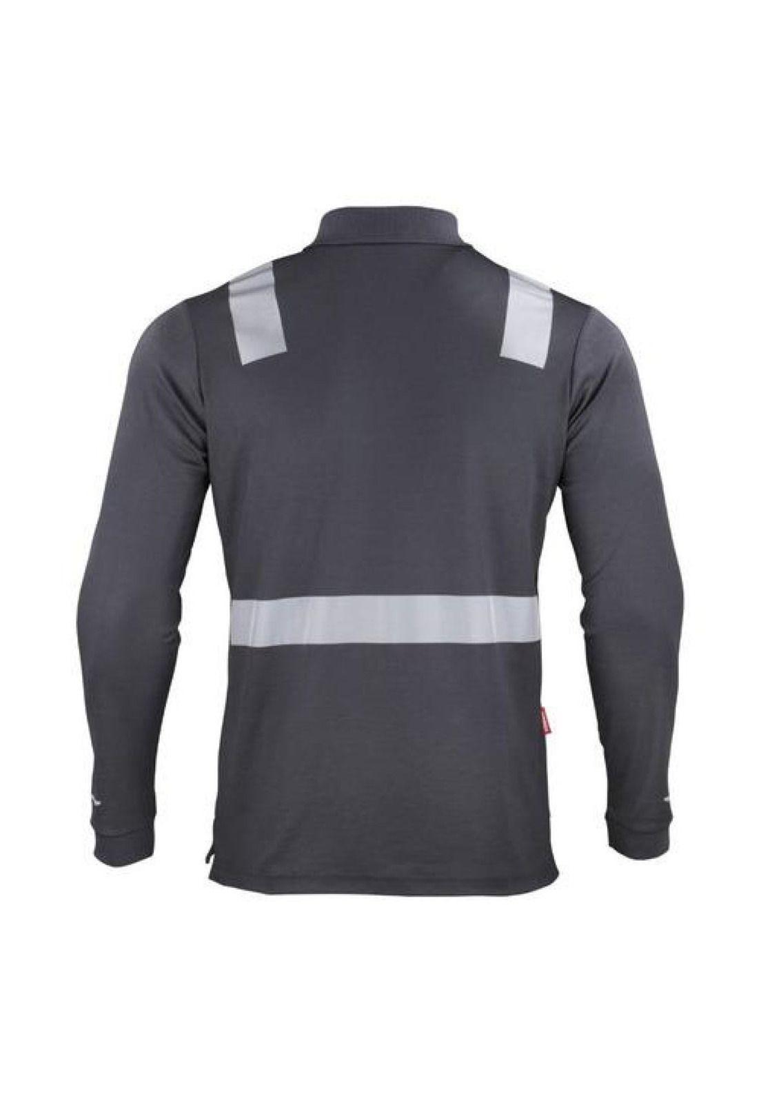 Polera Cuello Camisero Cinta Hibrida Reflectante Manga Larga-1