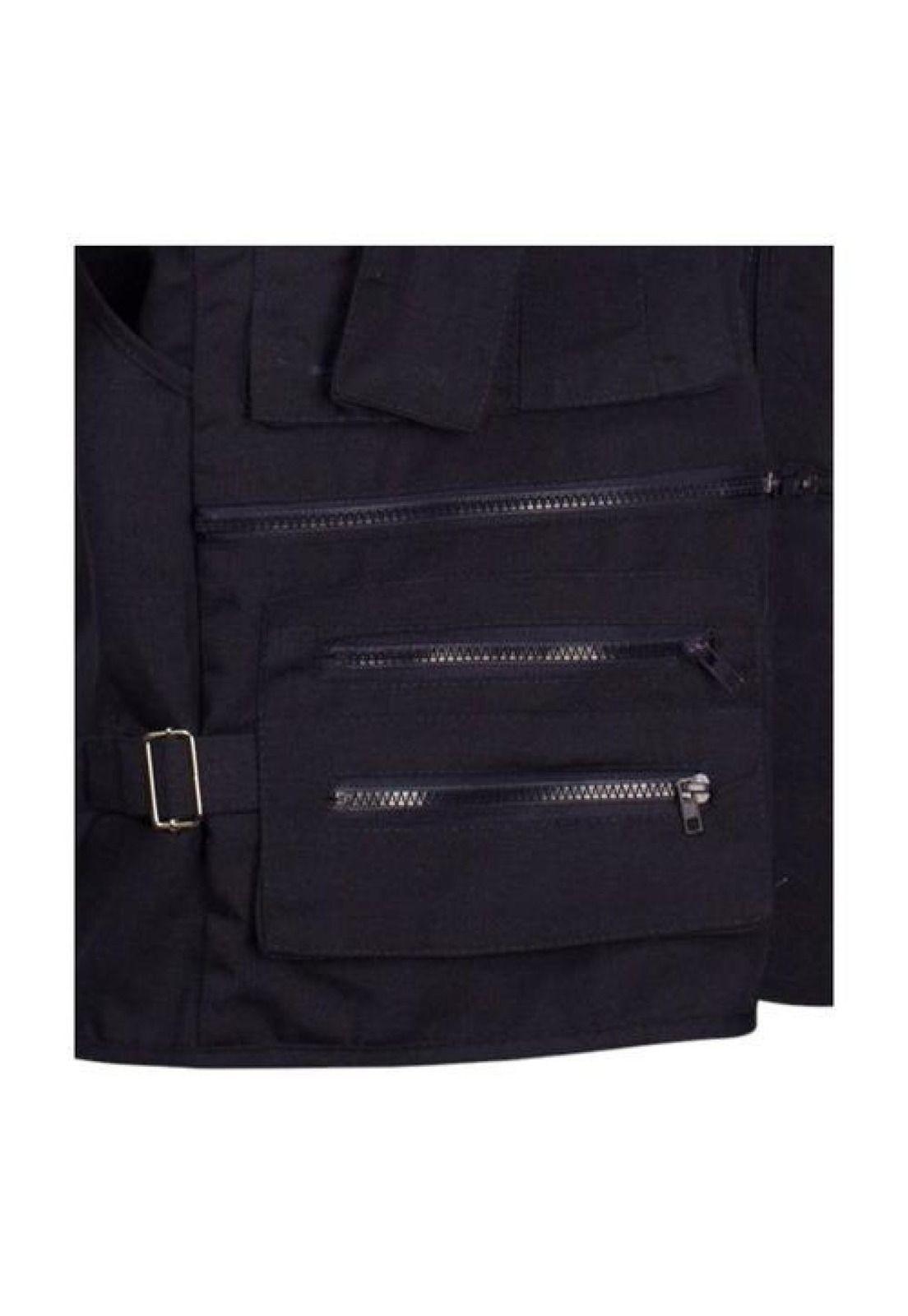 Chaleco Geólogo Poplin Negro-2