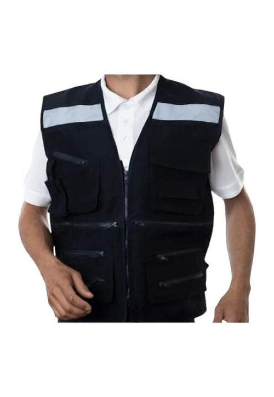 Chaleco Geólogo Poplin Negro-3