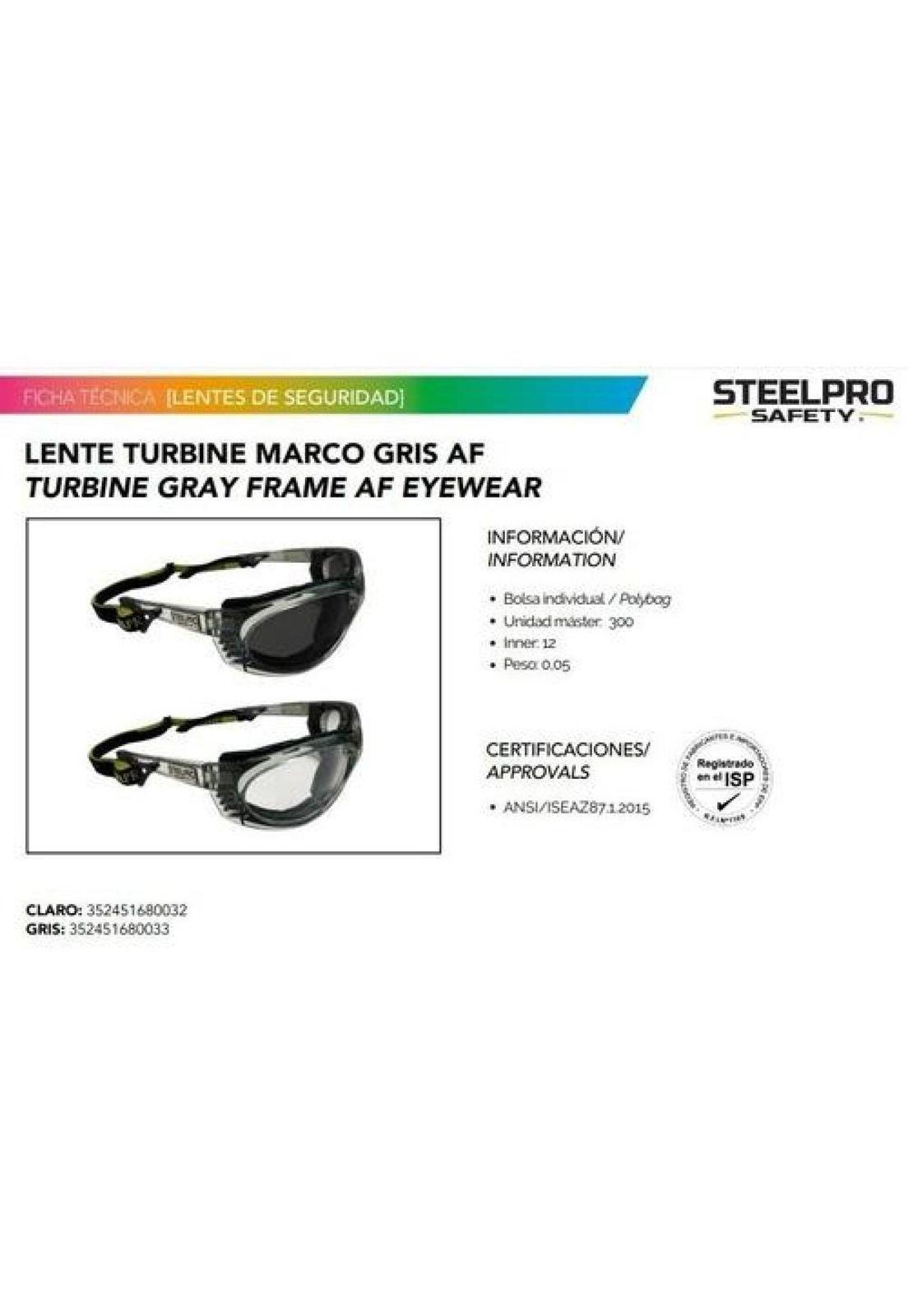 Lente Seguridad Steelpro Turbine Af-2
