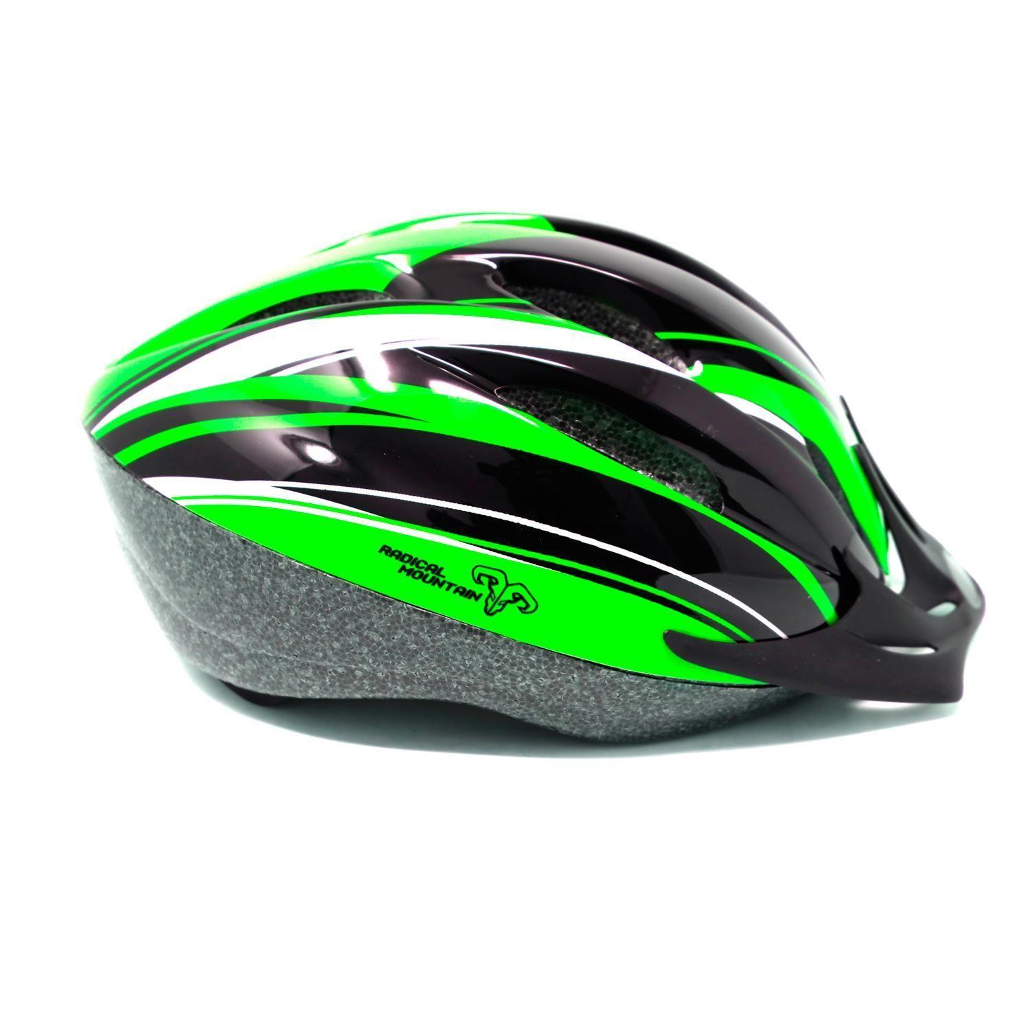 Casco Radical Mountain MTB V10 Negro Verde S 55-56cm-1