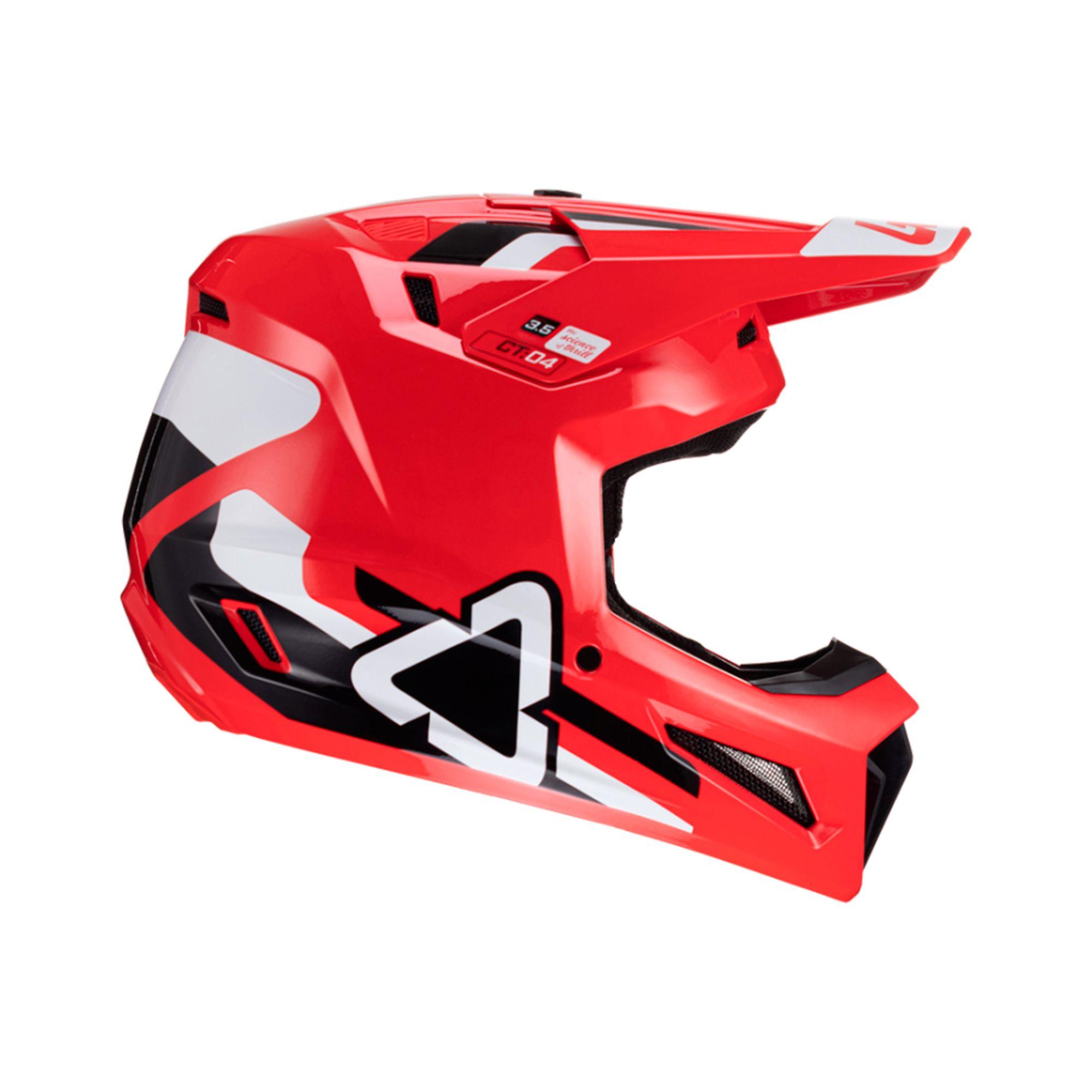 Kit Leatt Casco Con Antiparra Moto 3.5 V24 Rojo XL-6