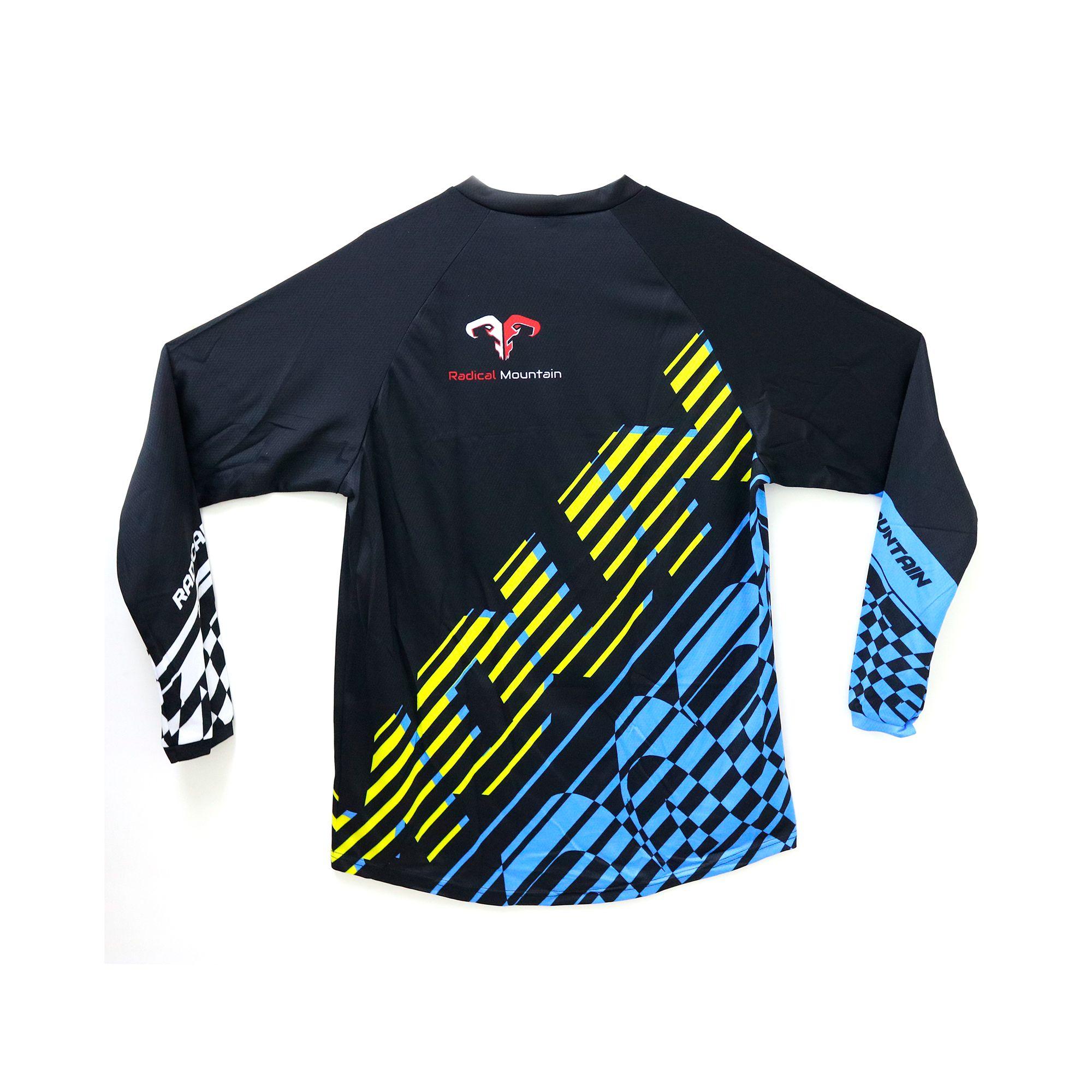 Jersey MTB Negro Azul L Radical Mountain-2