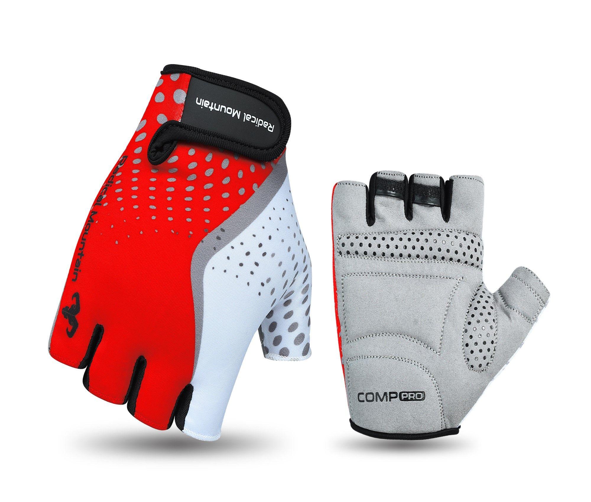 Guante Corto 1484 Blanco/Rojo S Radical Mountain-0