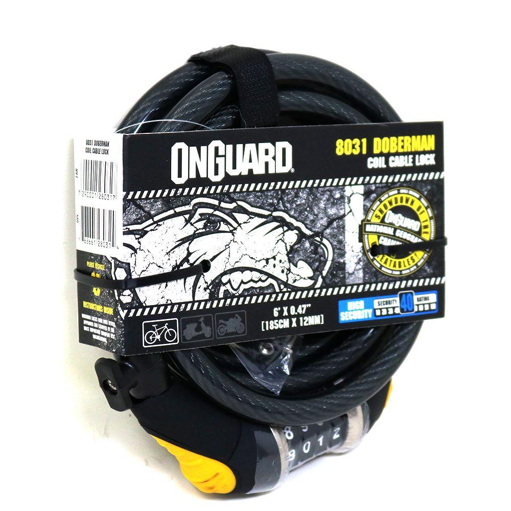 Candado OnGuard Clave Espiral Doberman 185cmX12mm-3