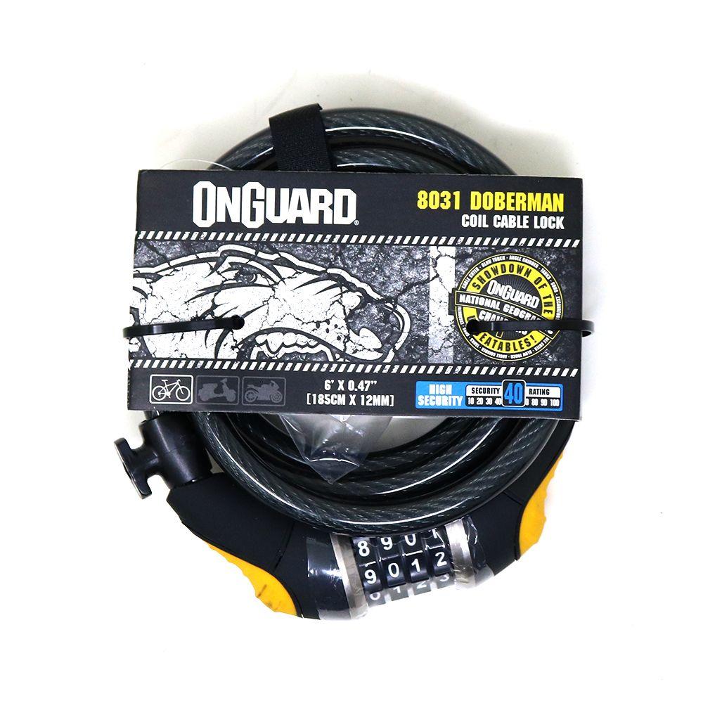 Candado OnGuard Clave Espiral Doberman 185cmX12mm-4