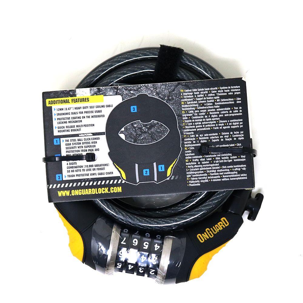 Candado OnGuard Clave Espiral Doberman 185cmX12mm-5