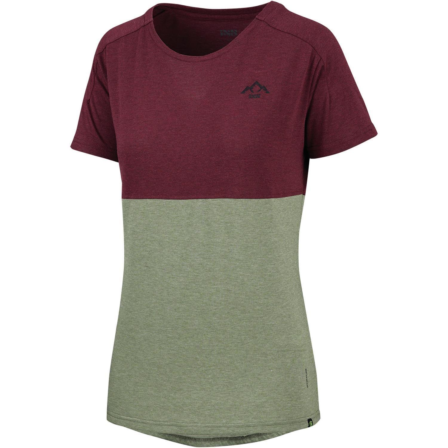 Polera IXS Mujer Flow Tech Mountain Raisin Oliva XS-0