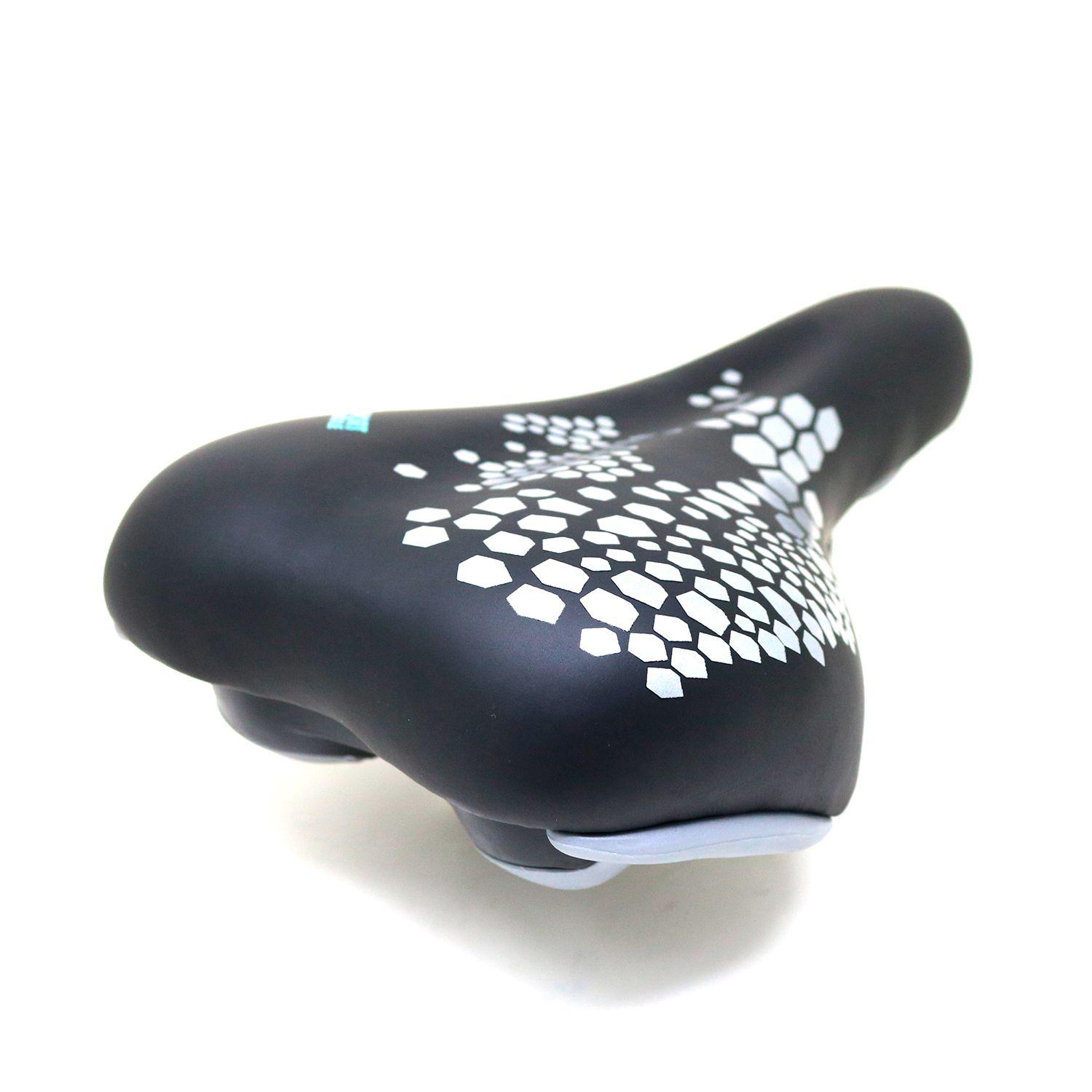 Asiento Radical Mountain MTB N744 Hexágonos Negro Plata-3