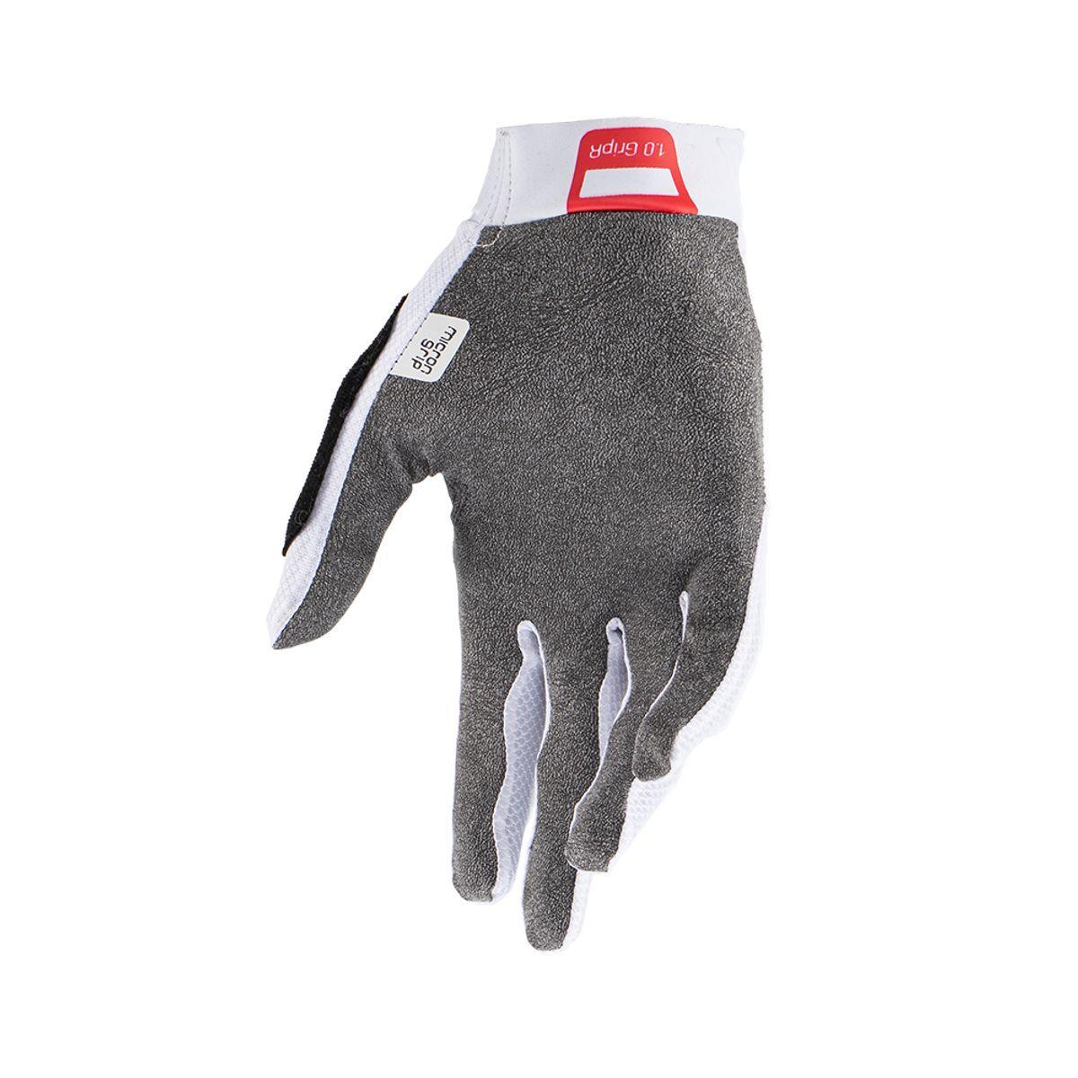 Guantes Leatt Infantil Bicicleta y Moto 1.0 GripR Blanco S 6EU 7US-2