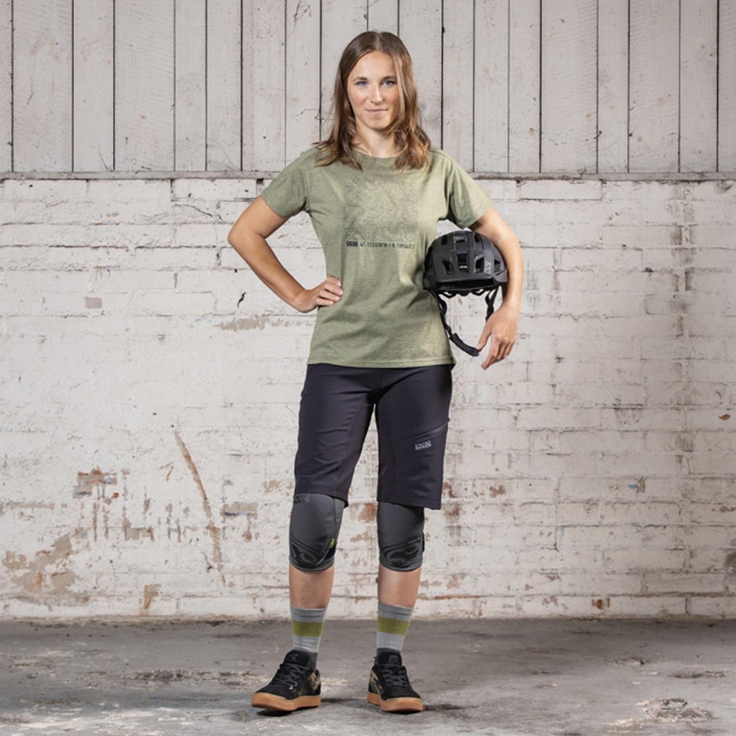 Polera IXS Mujer Flow Tech Contour Olive L-1