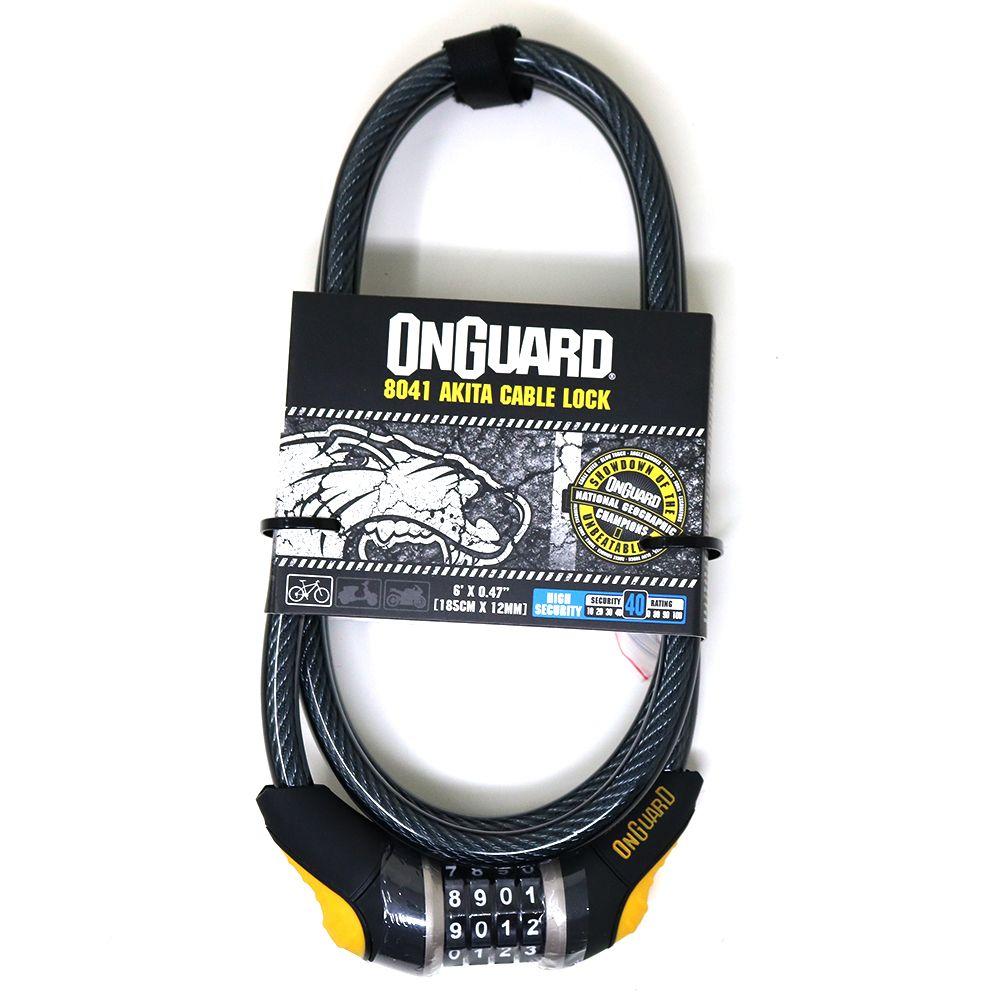 Candado OnGuard Clave Espiral Akita 185cmX12mm-1