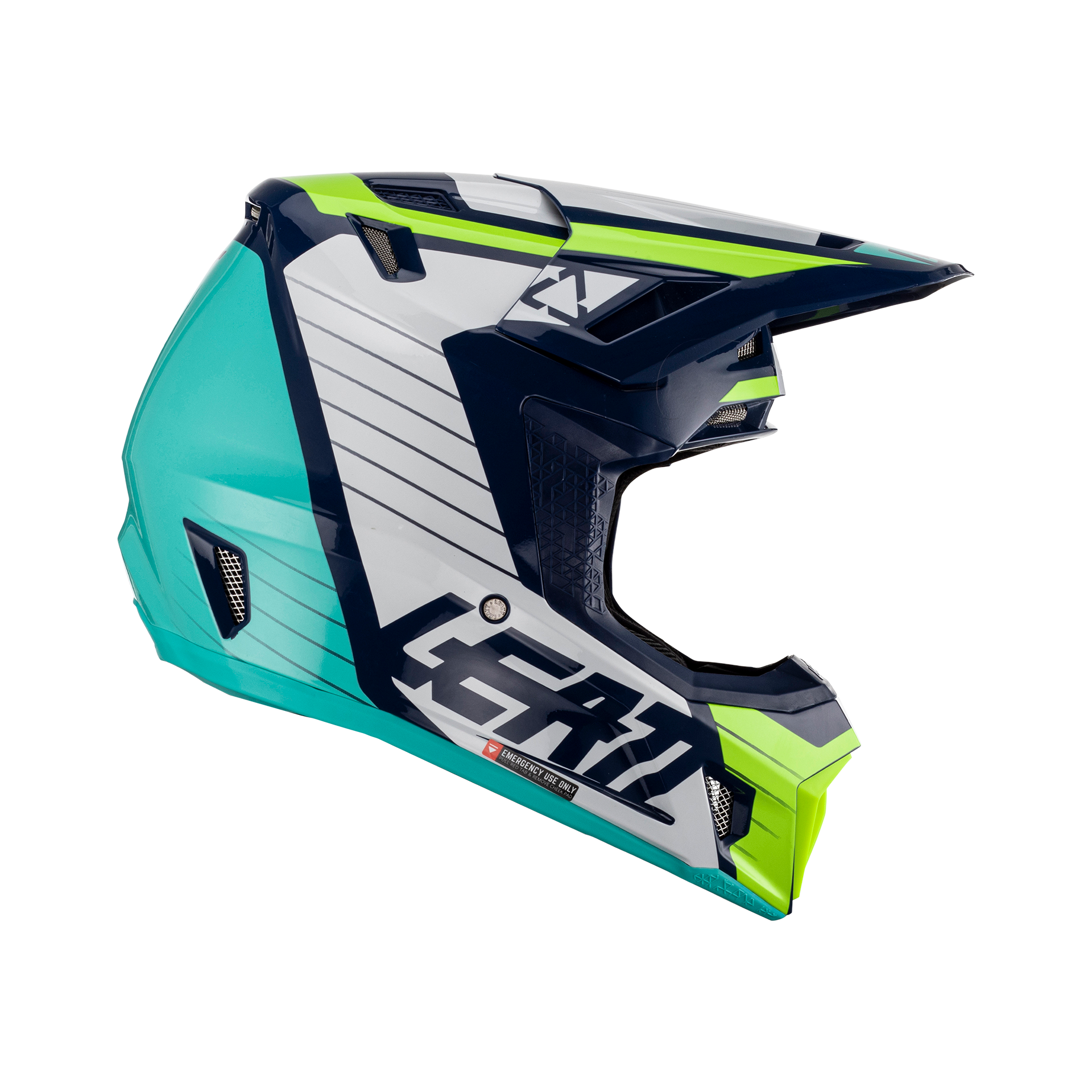 Kit Leatt Casco Con Antiparra Moto 7.5 V23 Azul M-6