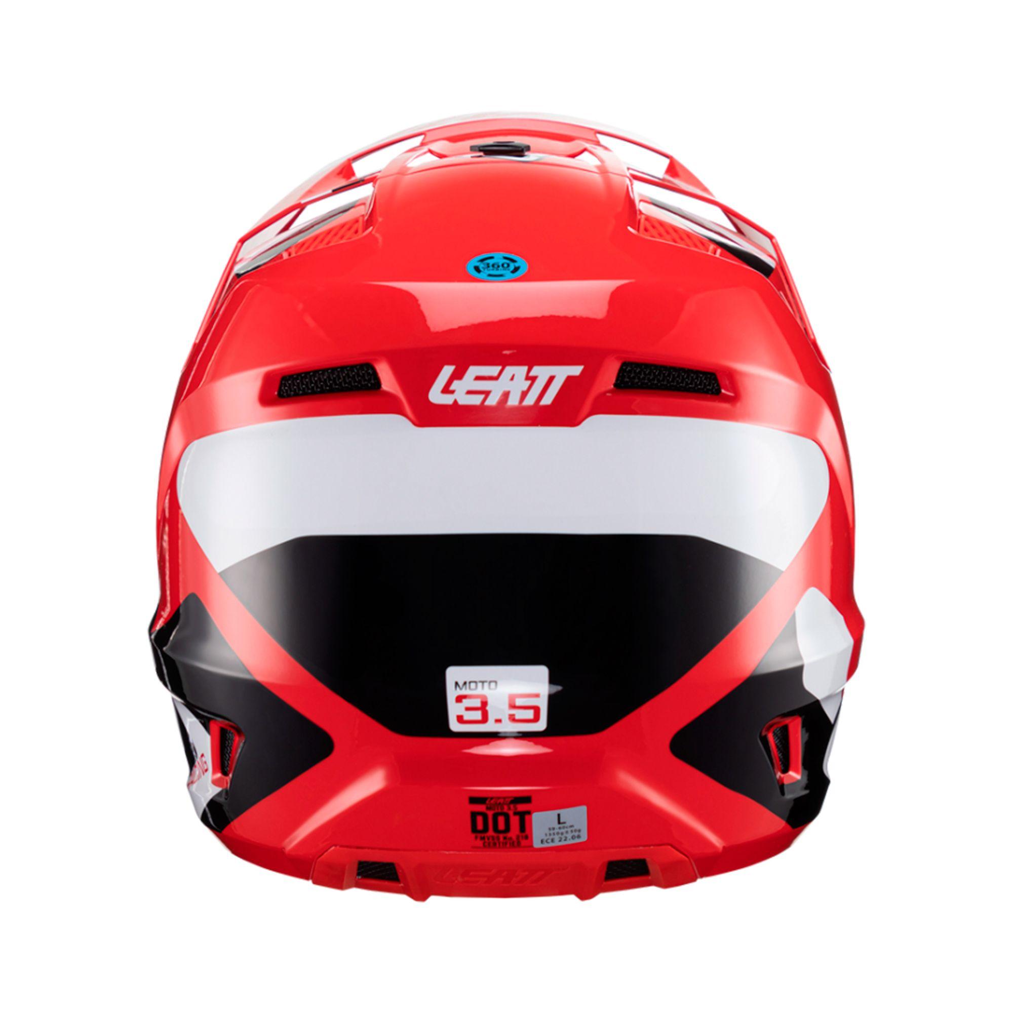 Kit Leatt Casco Con Antiparra Moto 3.5 V24 Rojo M-2