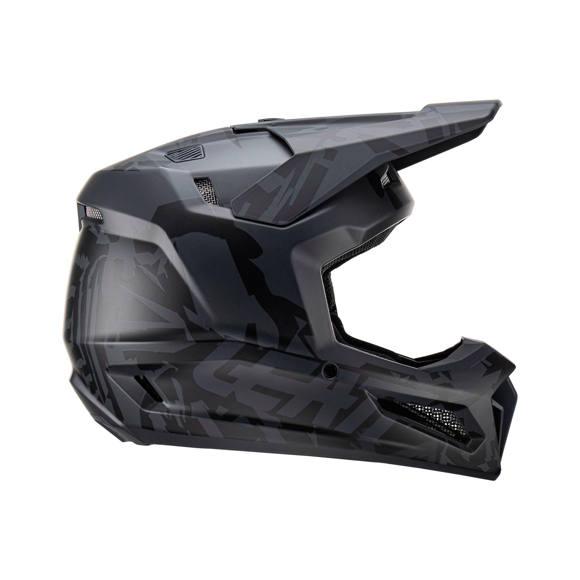Kit Leatt Casco Con Antiparra Moto 3.5 V23 Stealth M-1