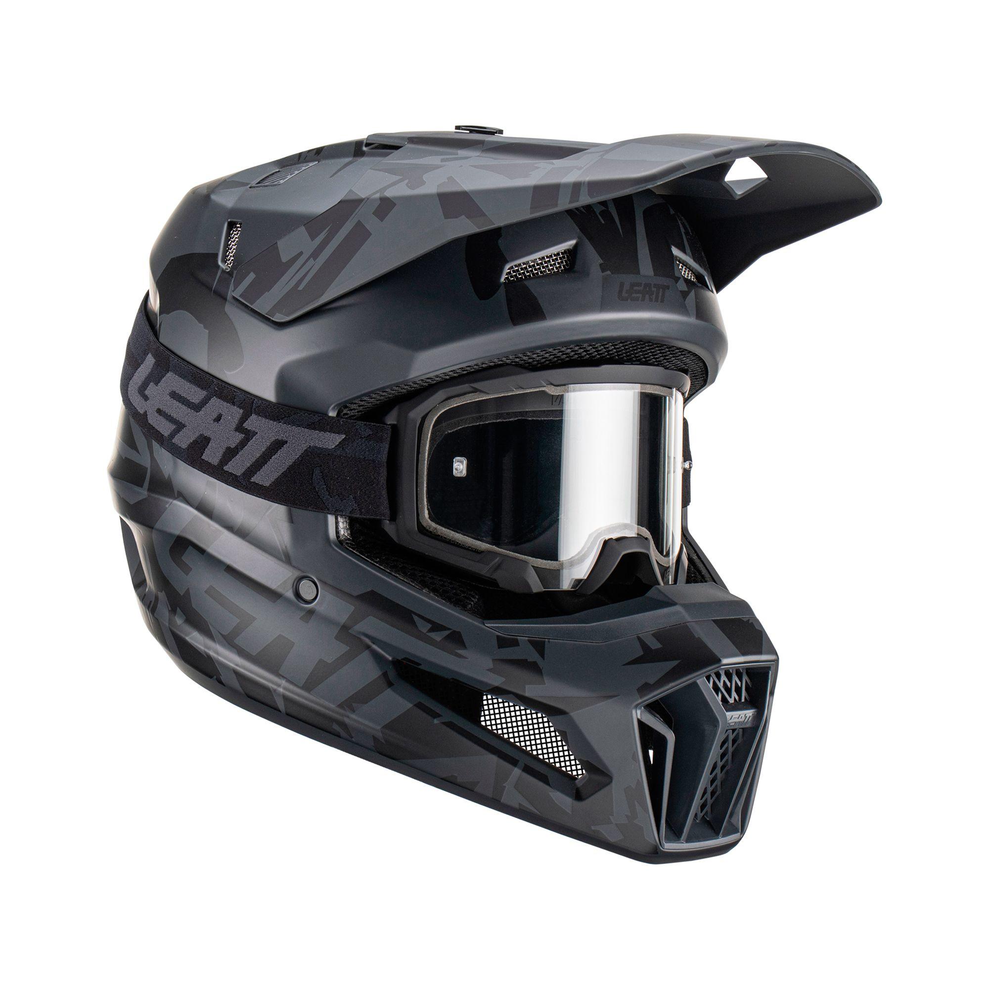 Kit Leatt Casco Con Antiparra Moto 3.5 V23 Stealth M-5