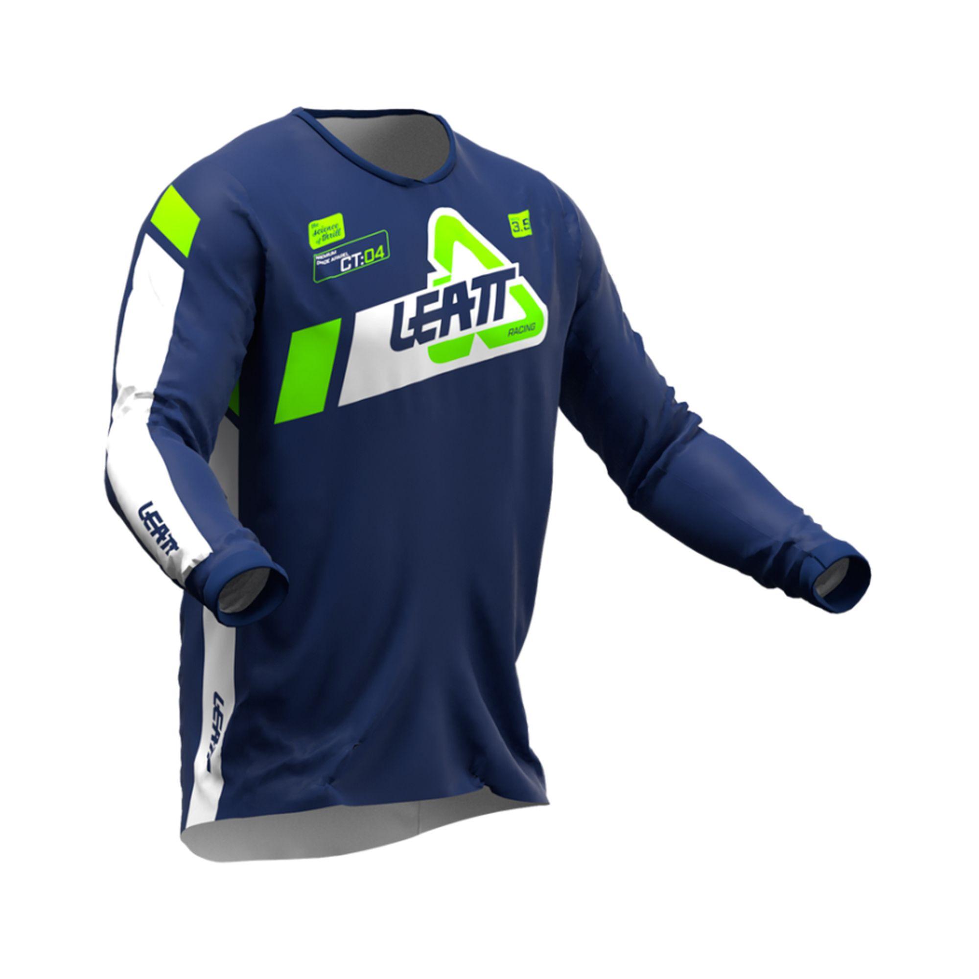 Kit Leatt Moto 3.5 Infantil Jersey Con Pantalón Azul-1