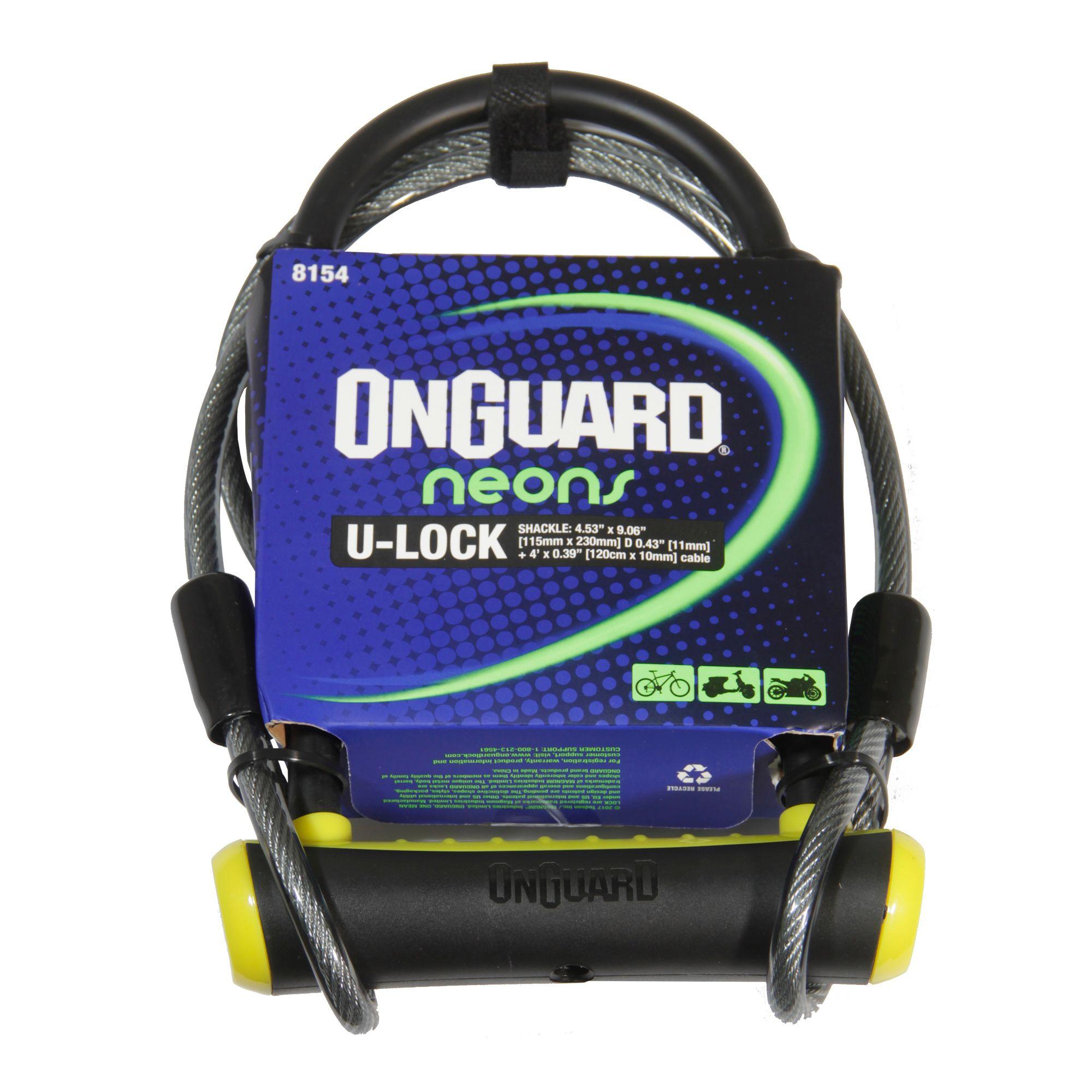 Candado U-Lock Neon Series DT Neg/Amarillo On Guard-0