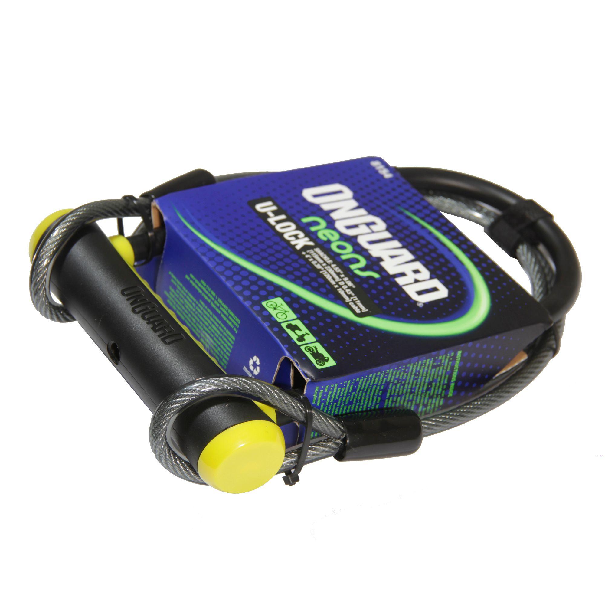 Candado U-Lock Neon Series DT Neg/Amarillo On Guard-1