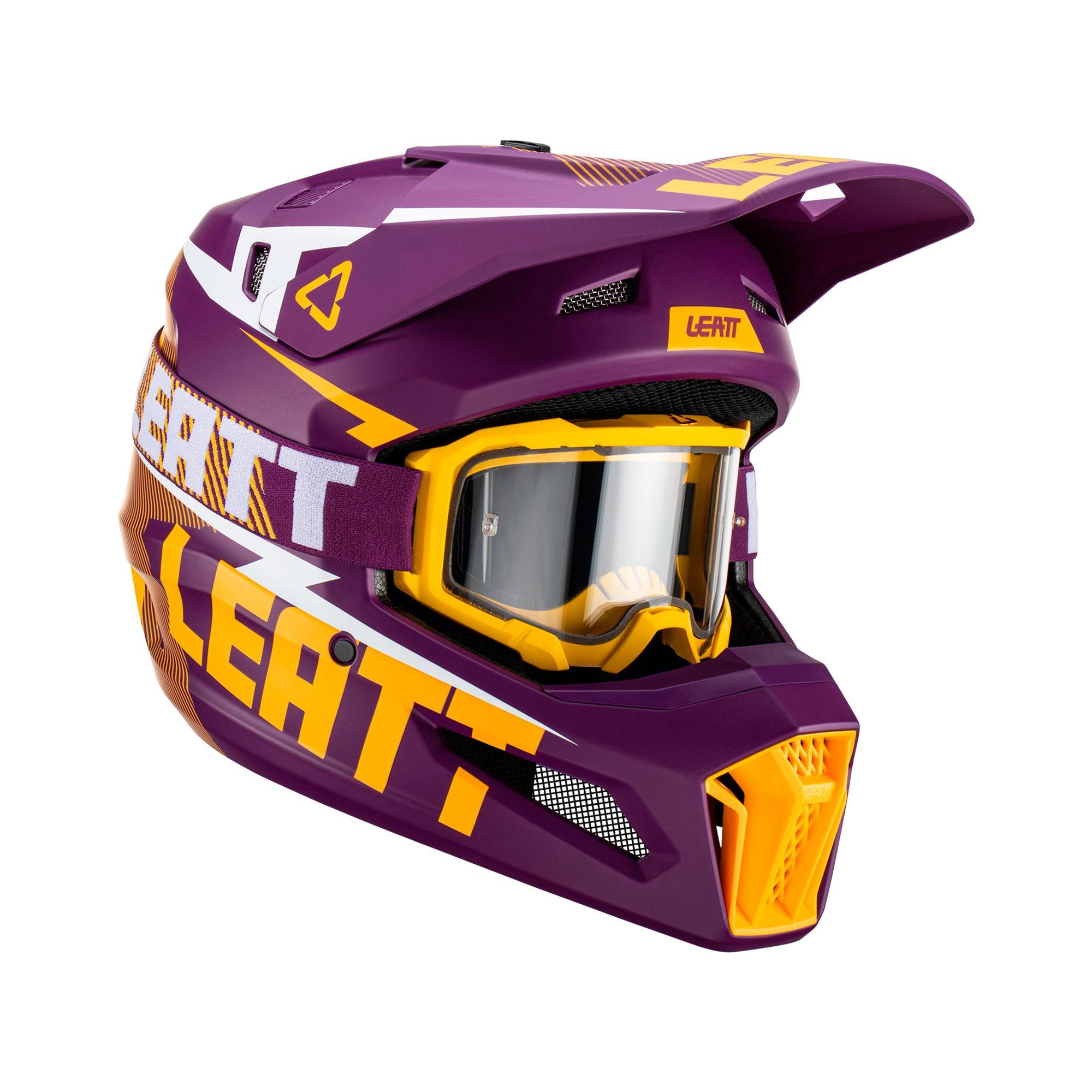 Kit Leatt Casco Con Antiparra Moto 3.5 V23 Indigo L-5