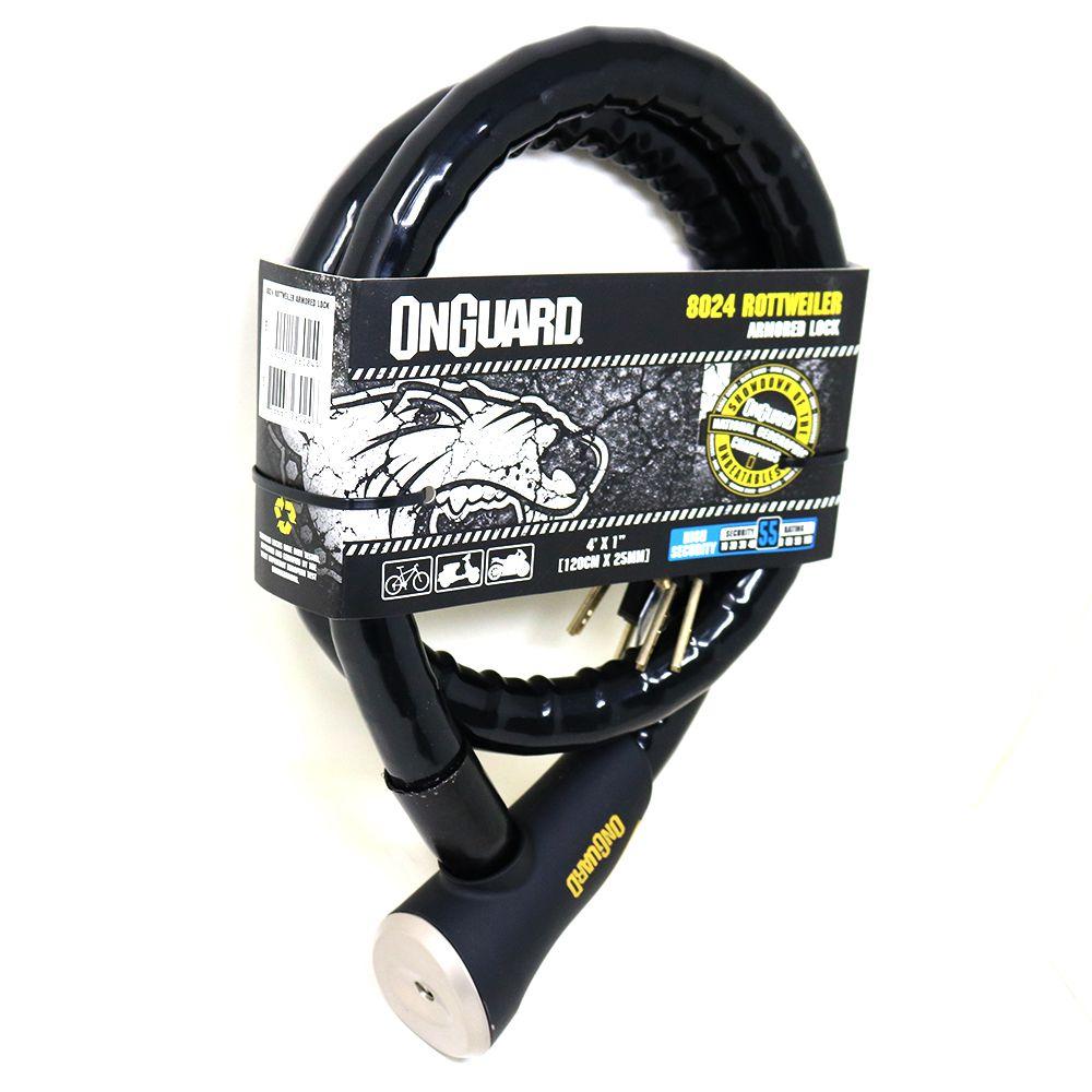 Candado OnGuard Llave Espiral Rottweiler 120cmX25mm-0