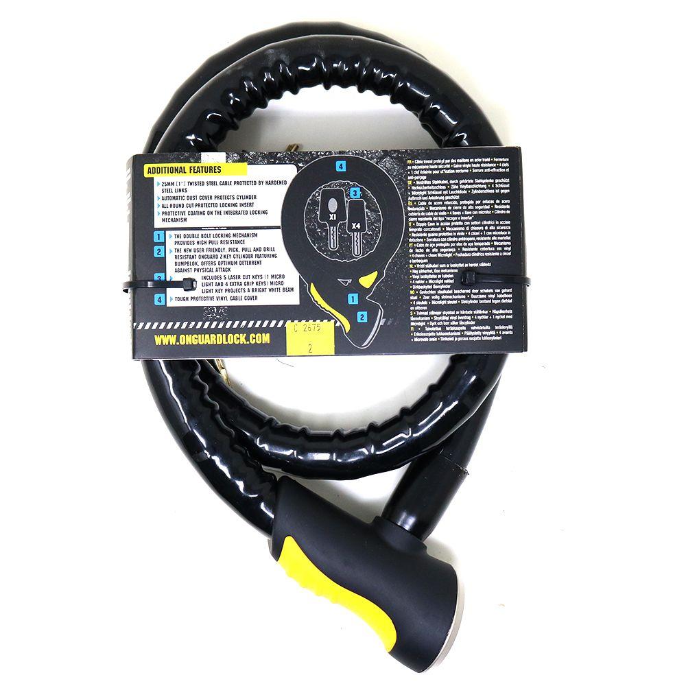 Candado OnGuard Llave Espiral Rottweiler 120cmX25mm-2