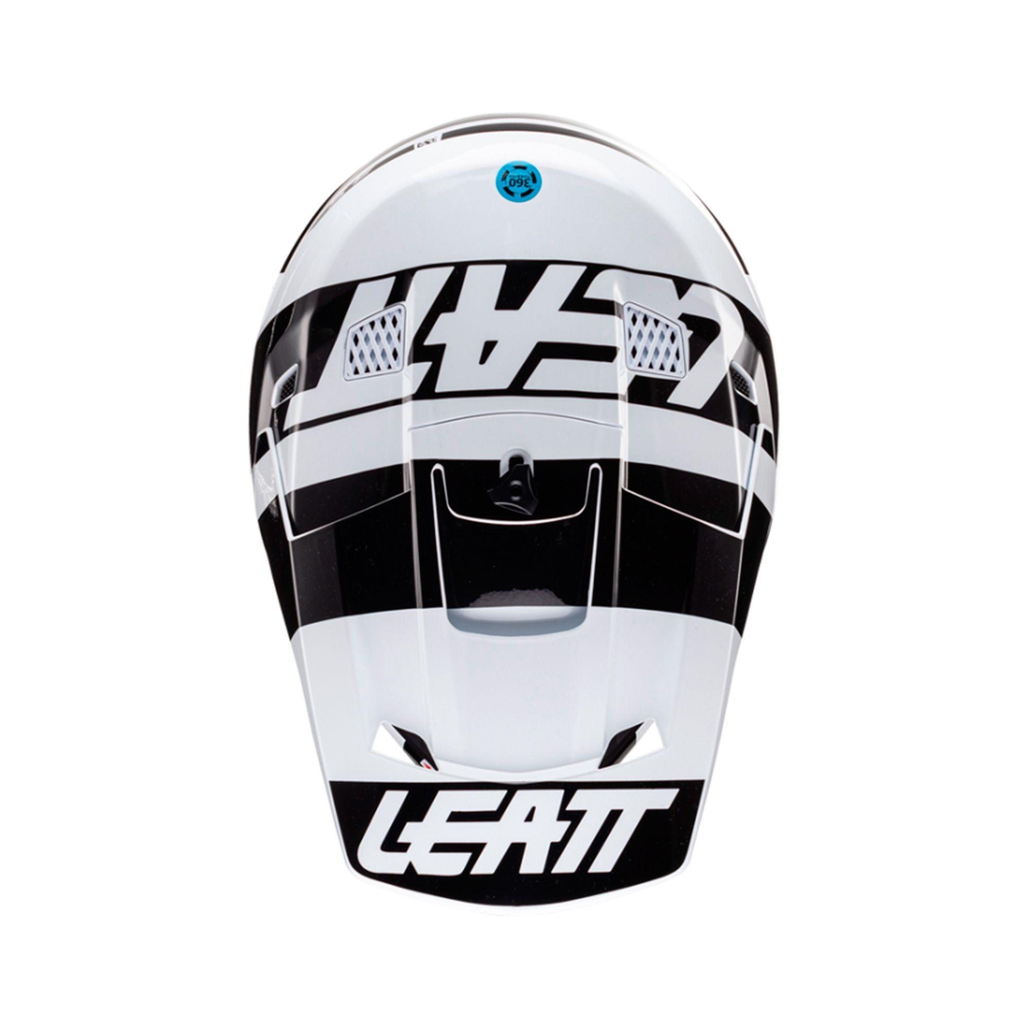 Kit Leatt Casco Con Antiparra Moto 3.5 V24 Negro Blanco L-3