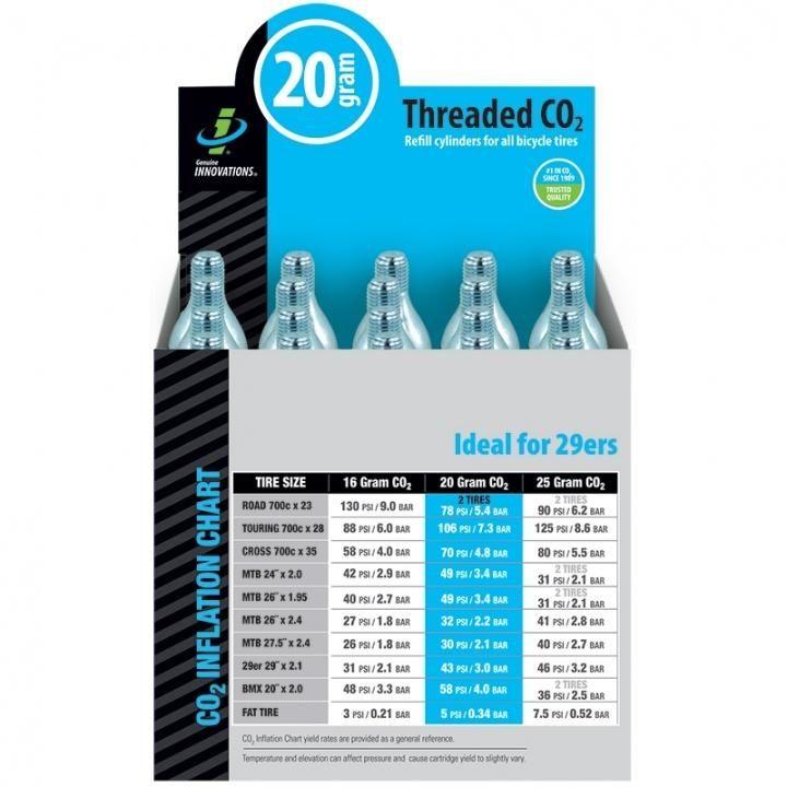 Cartucho CO2 20G Genuine Innovations 20 pcs Slime-0