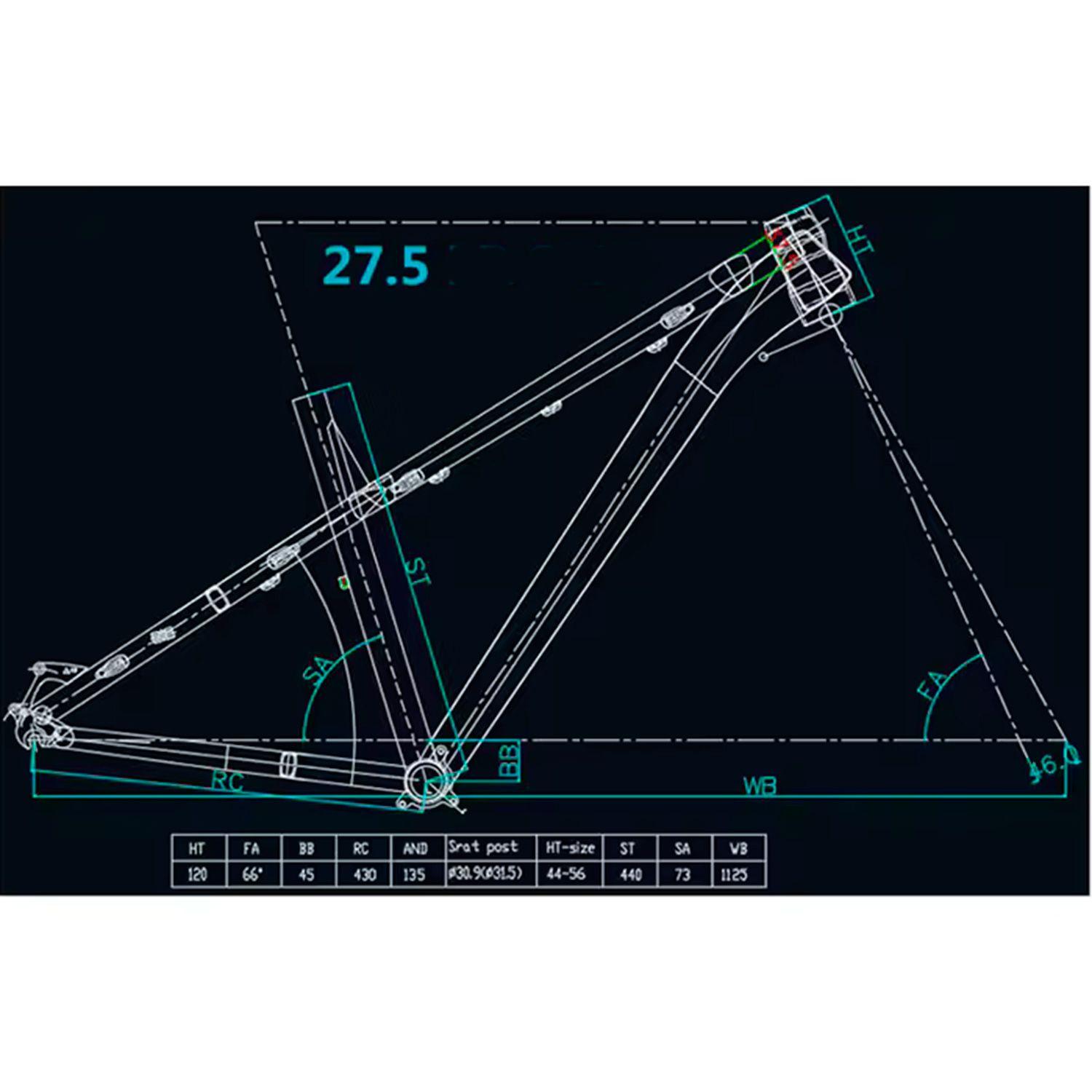 Cuadro Radical Mountain 27.5 Enduro HT Aluminio Negro-5