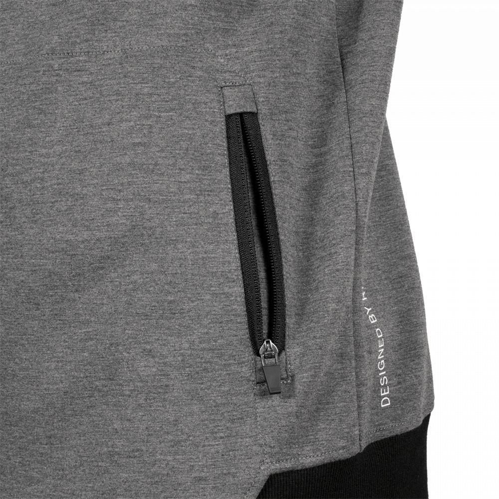 Polerón TSG Aero Zip Negro Gris-2