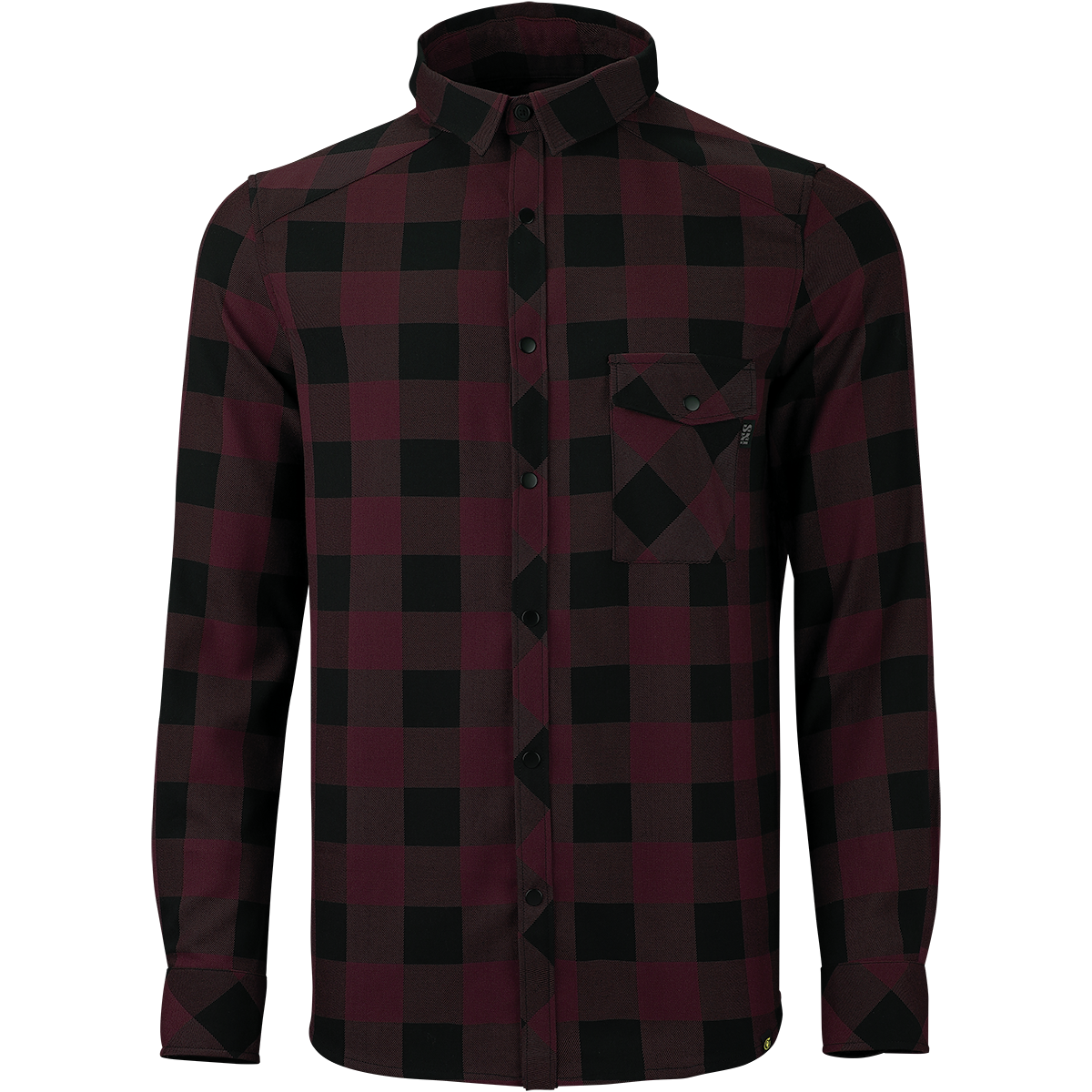 Camisa Carve Digger Raisin Negro/Burdeo M IXS-0