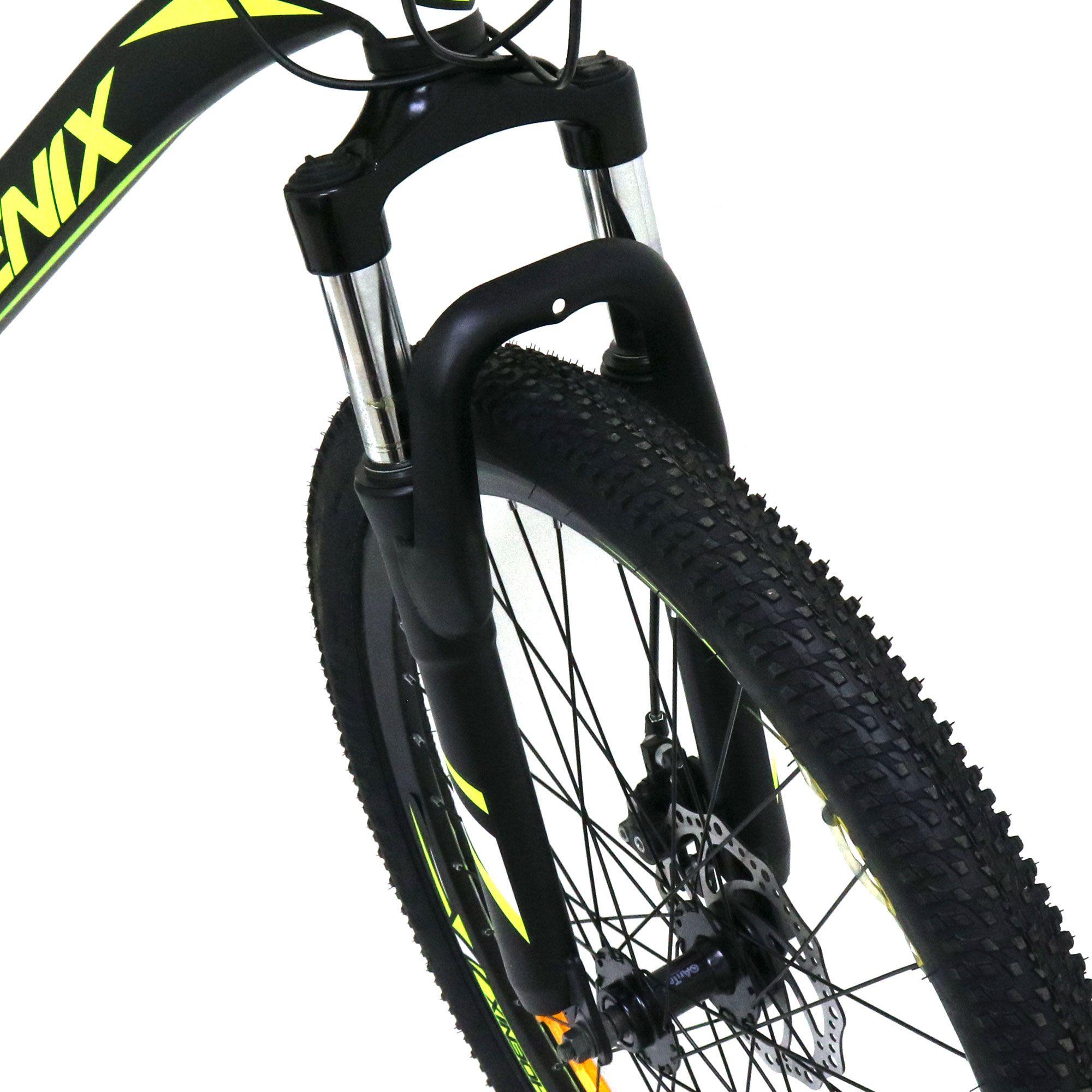 Bicicleta Phoenix MTB Aro 26" Negro/Verde-2