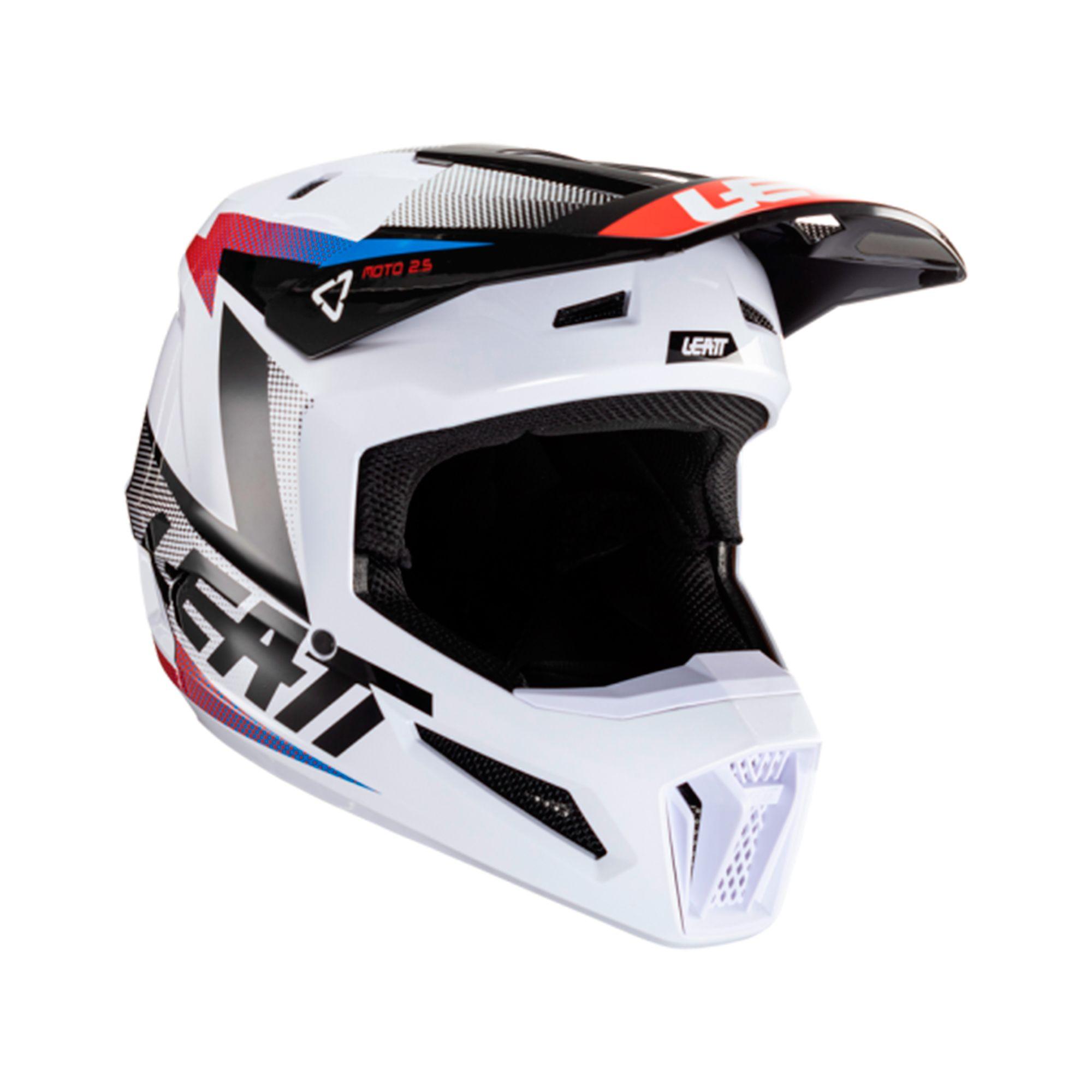 Casco Leatt Moto 2.5 V24 Blanco Negro S 55-56cm-0