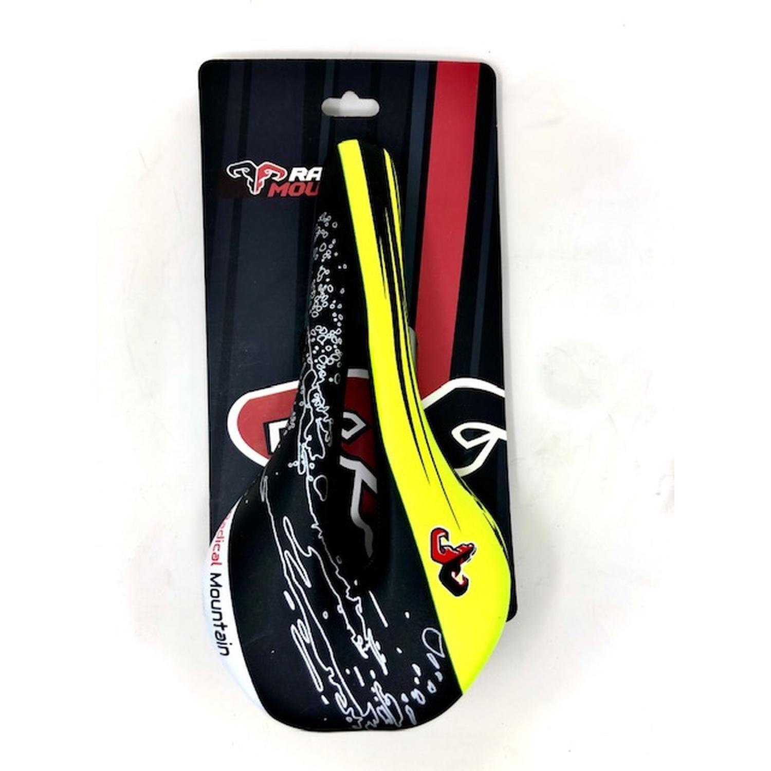 Asiento MTB Negro/Amarillo Prost Radical Mountain-3