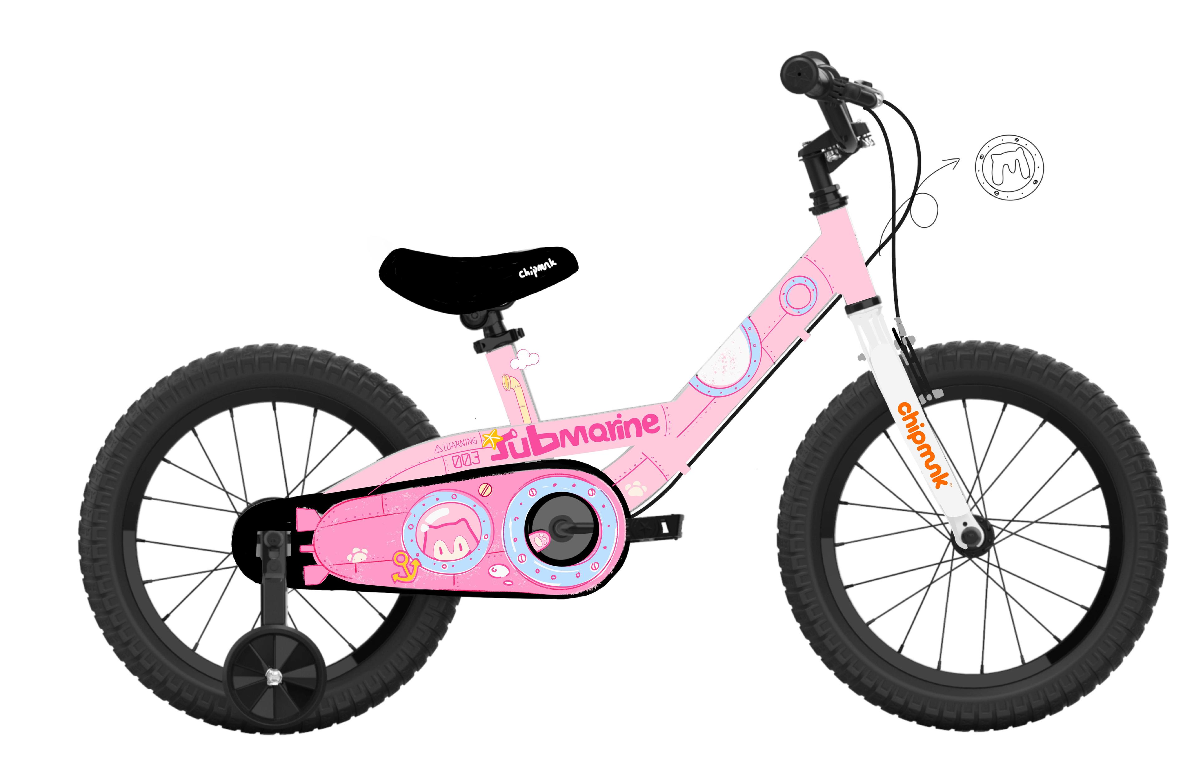Bicicleta Niña 16 Submarine Rosa Chipmunk-0