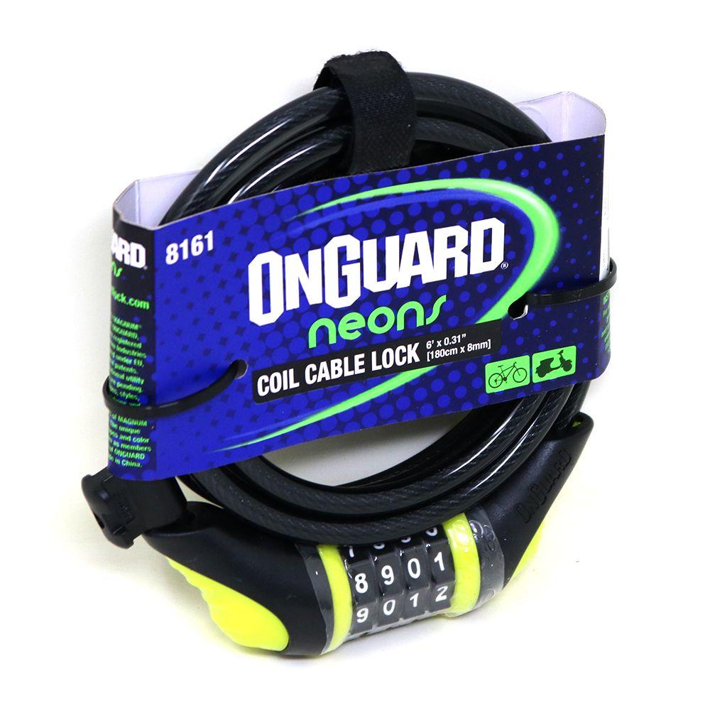 Candado OnGuard Clave Espiral NS 180cmX8mm Orange-3
