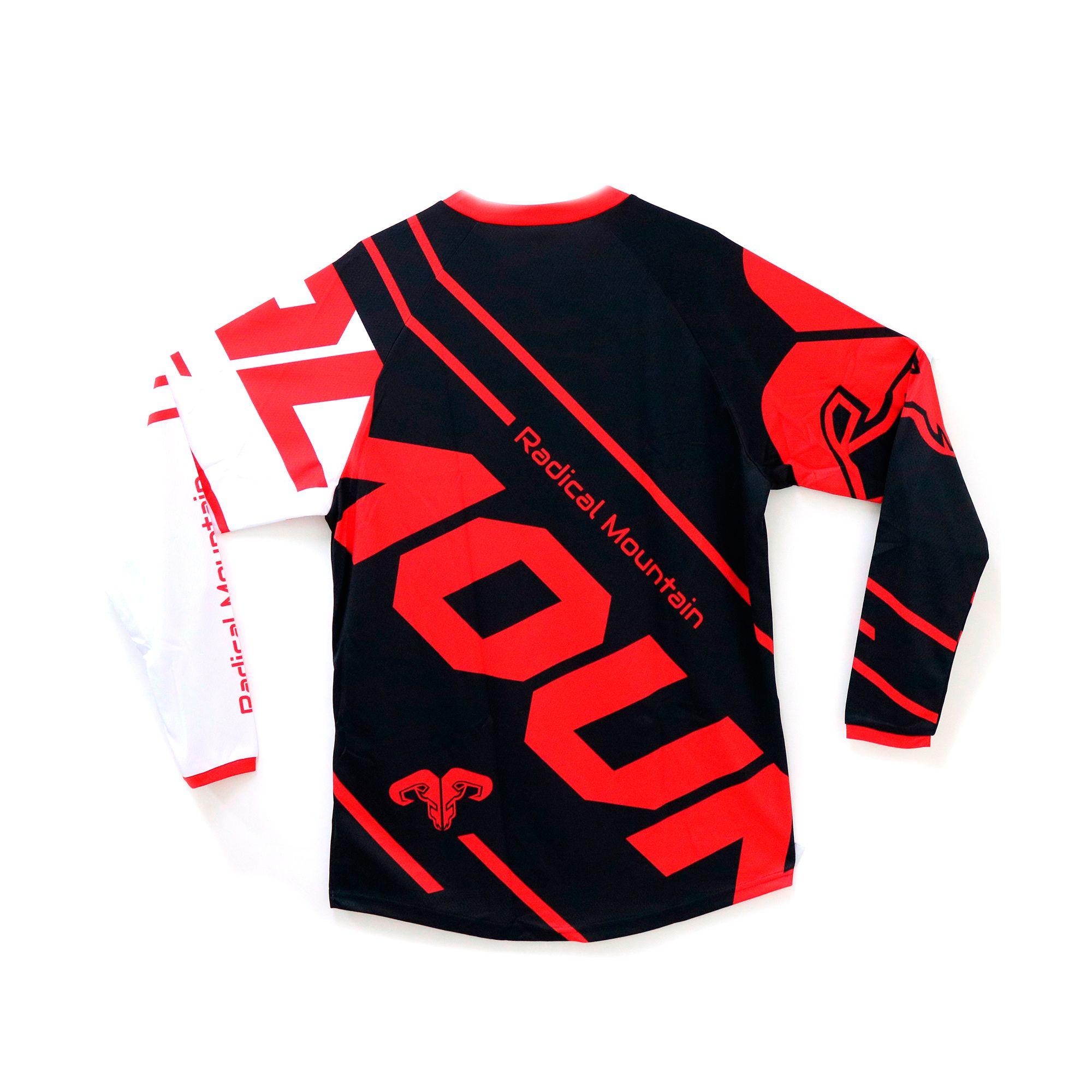 Jersey MTB Negro Blanco XL Radical Mountain-2
