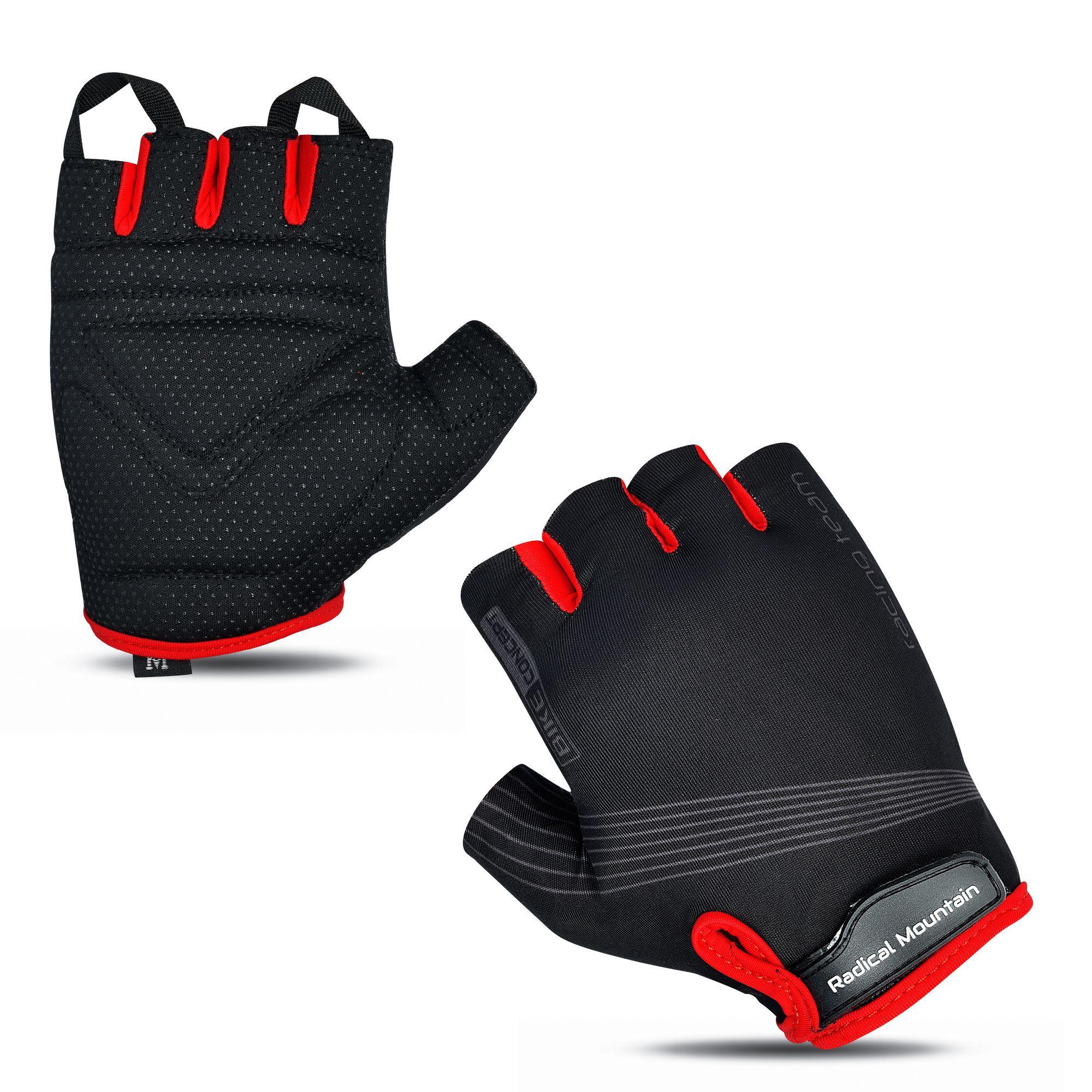 Guante Corto 8203 Negro/Rojo XL Radical Mountain-0