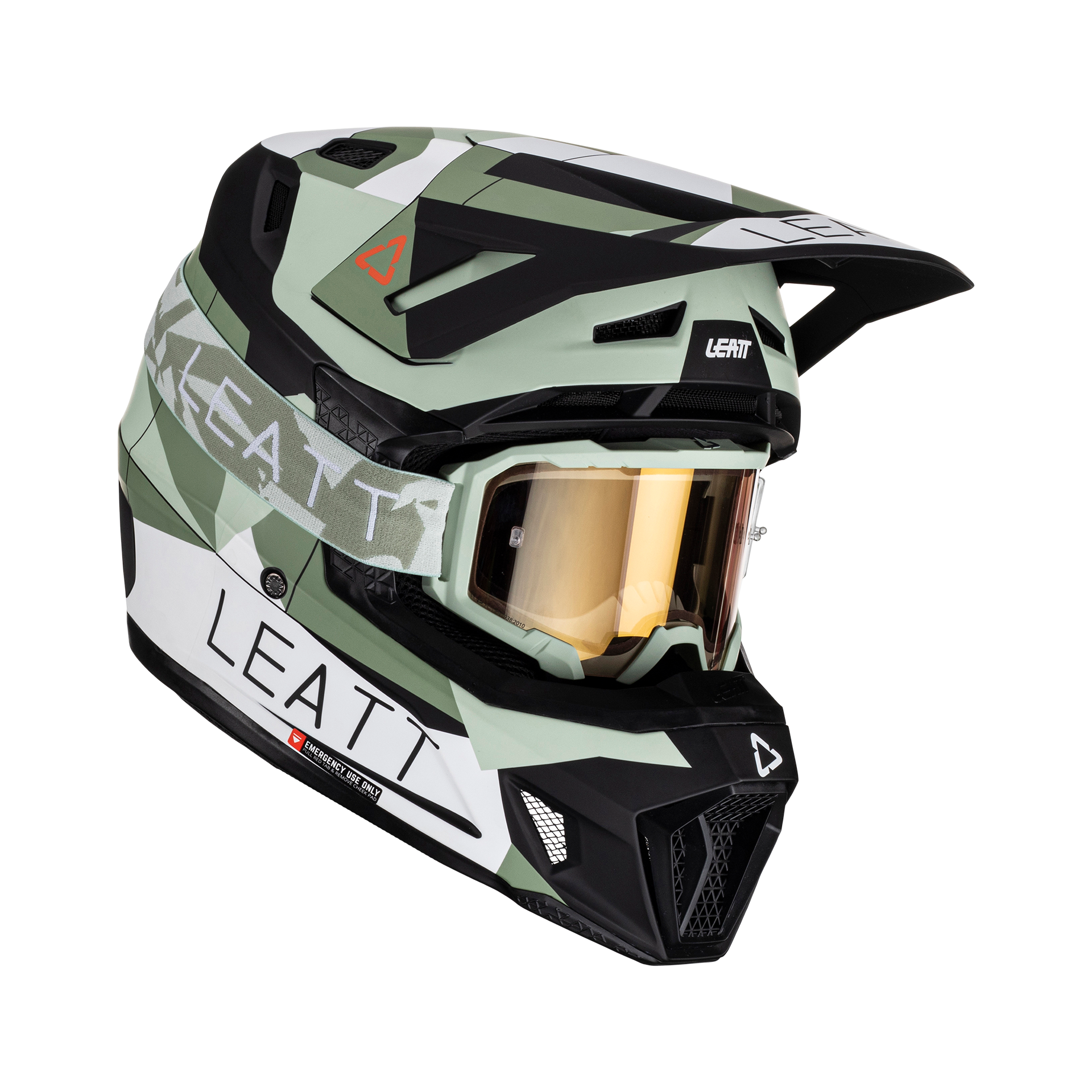 Kit Leatt Casco Con Antiparra Moto 7.5 V23 Cactus L-5