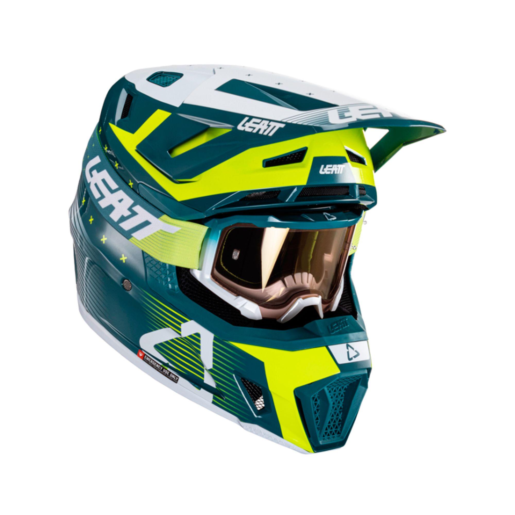 Kit Leatt Casco Con Antiparra Moto 7.5 V24 Acid Fuel M-0