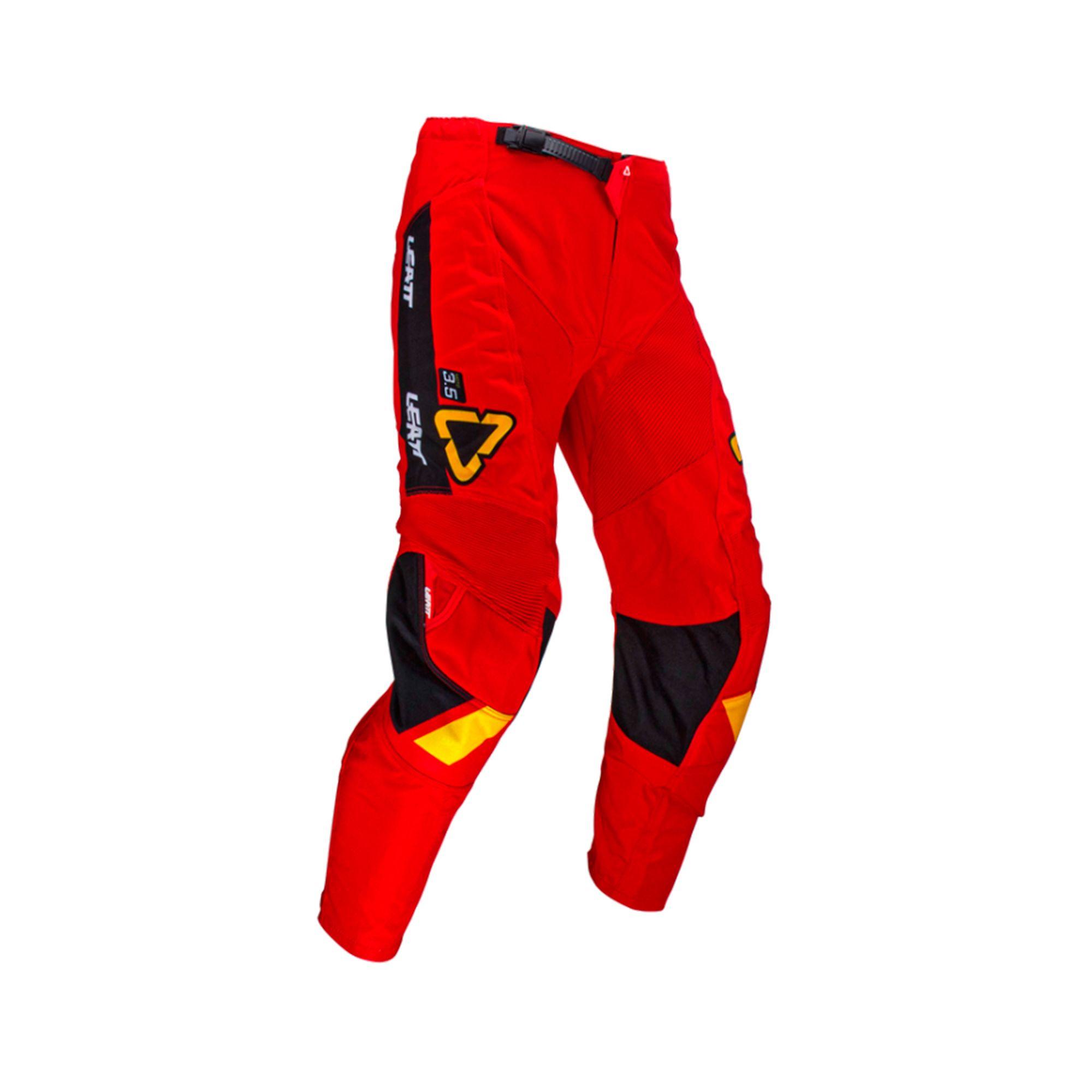 Kit Leatt Moto 3.5 Jersey Con Pantalón Rojo-3