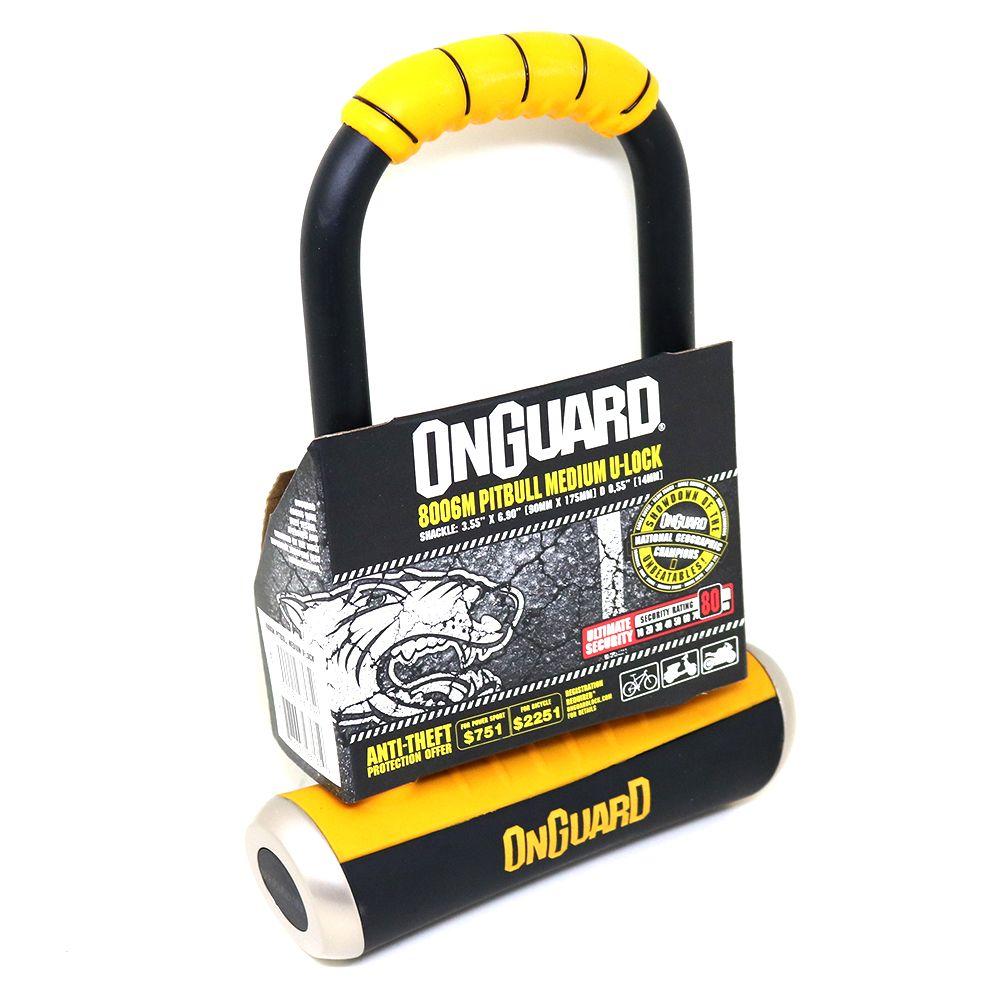 Candado OnGuard Llave U-Lock Pitbull Medium 90X175mm-3