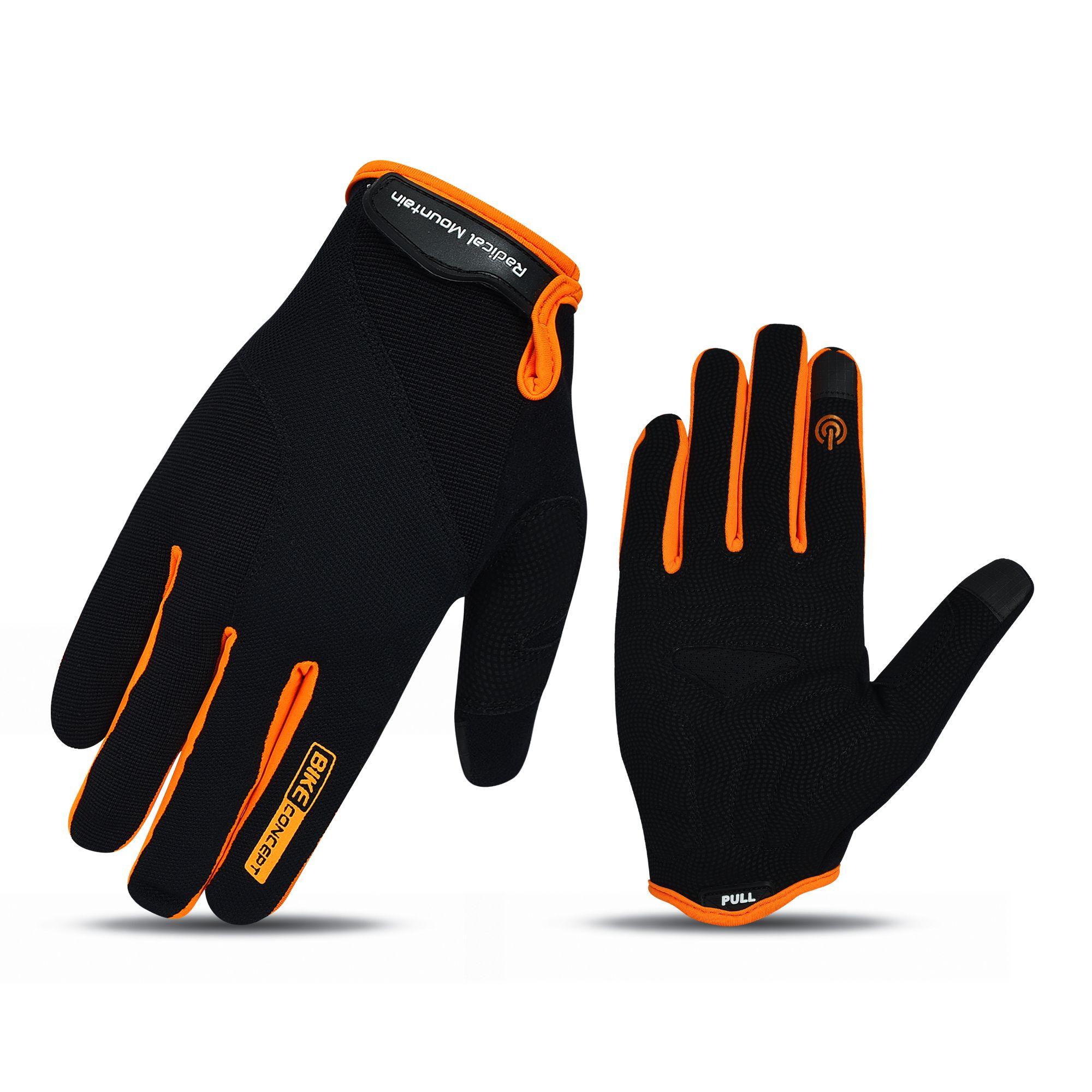 Guantes Radical Mountain Largo 9538 Negro/Naranjo M-0