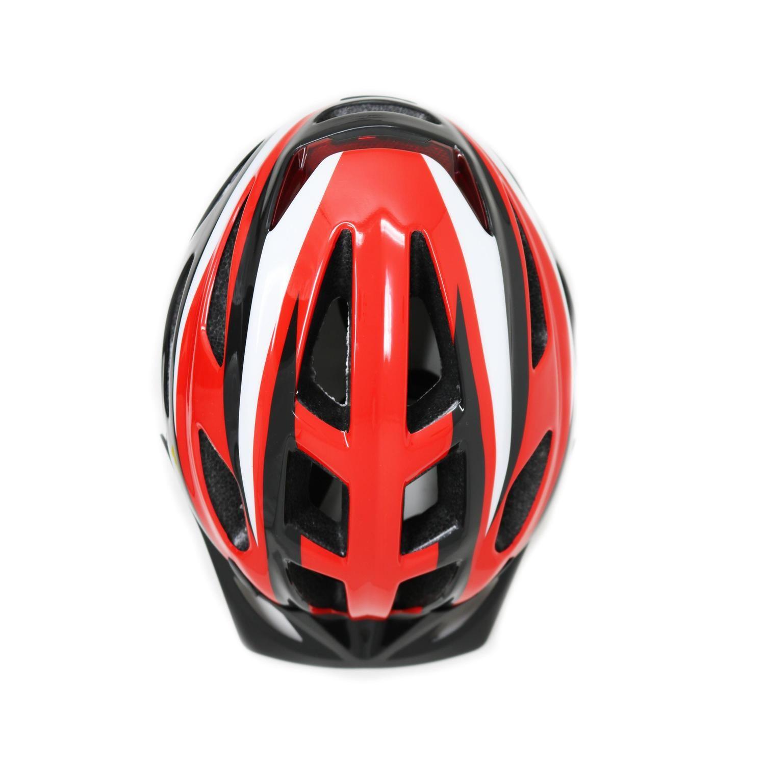 Casco Radical Mountain MTB Con Luz Rojo Negro L 58-59cm-8